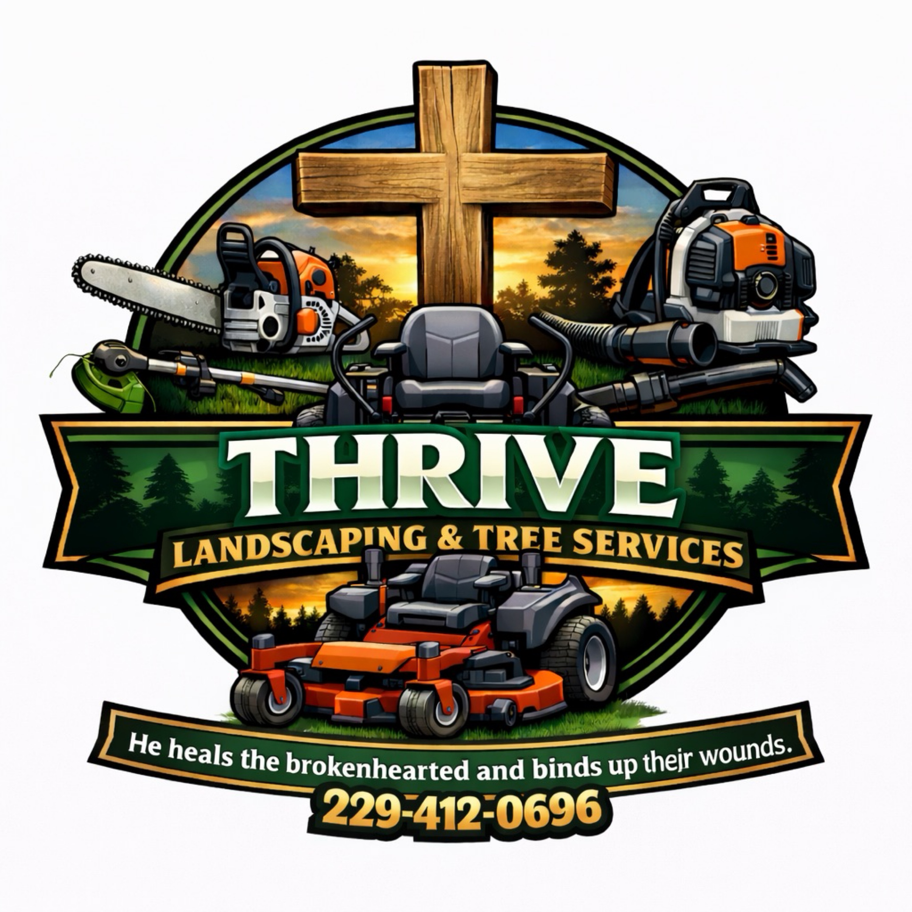 Thrive Landscaping And Tree Services Logo