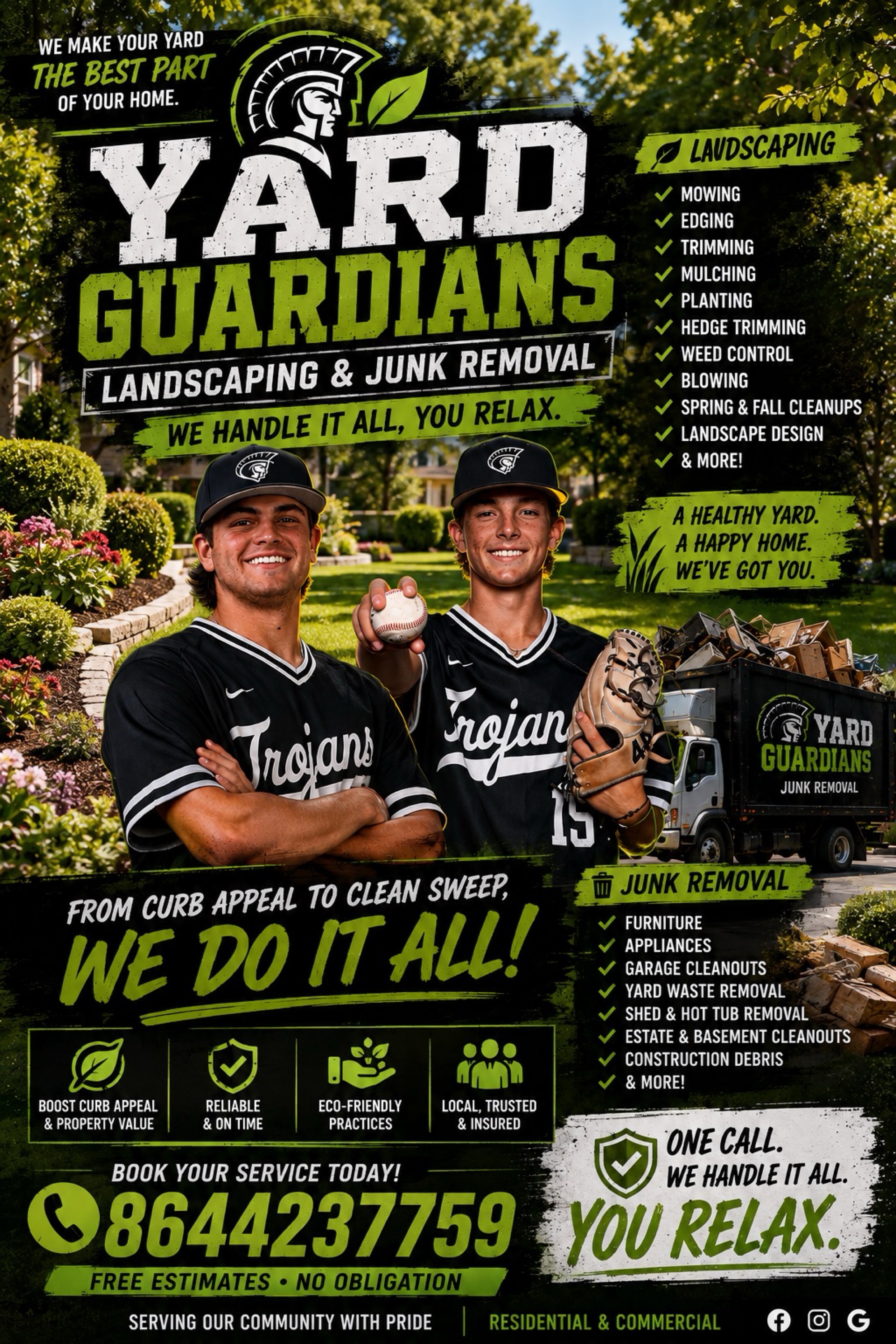 Trojan lawn care Logo