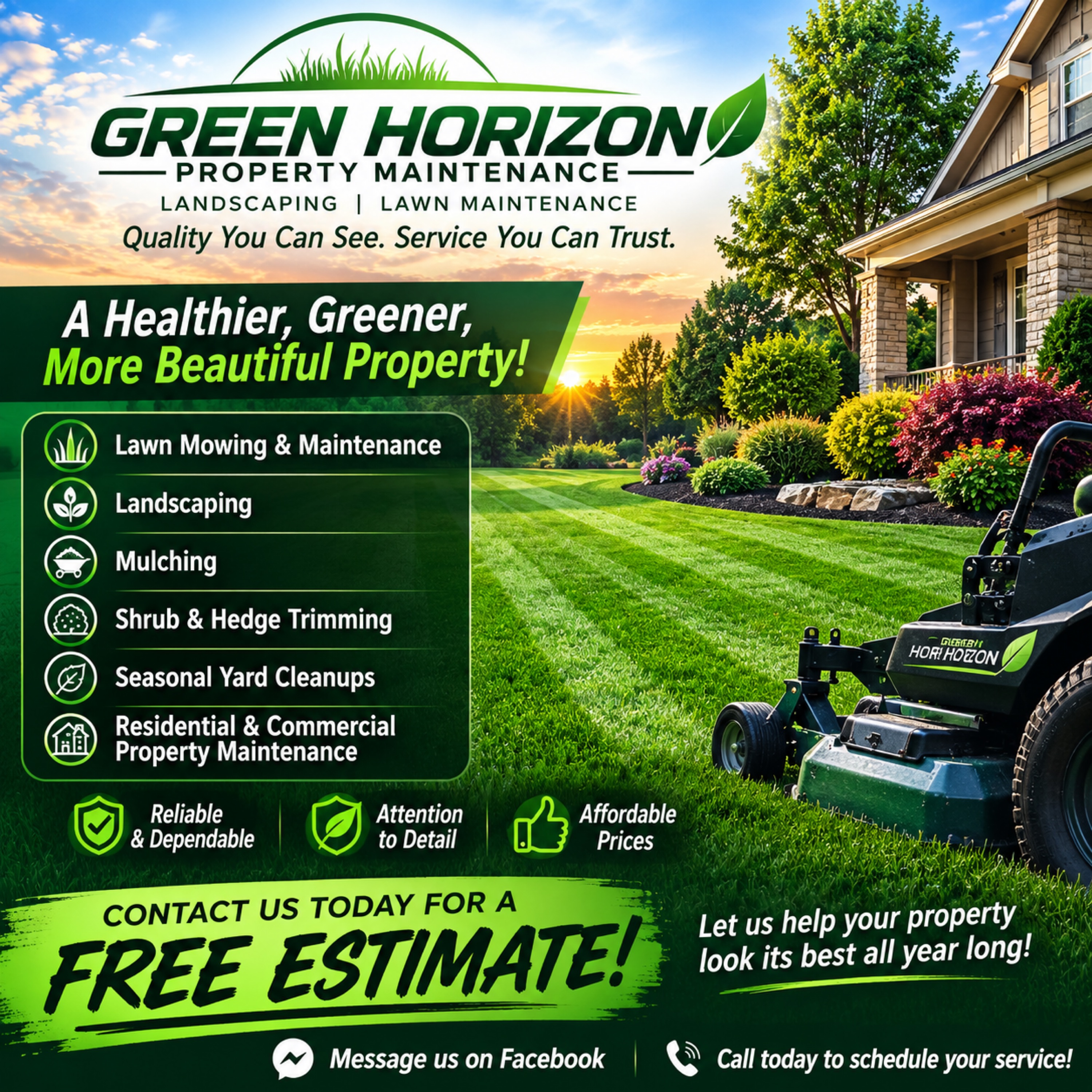 Green Horizon Property Maintenance Logo
