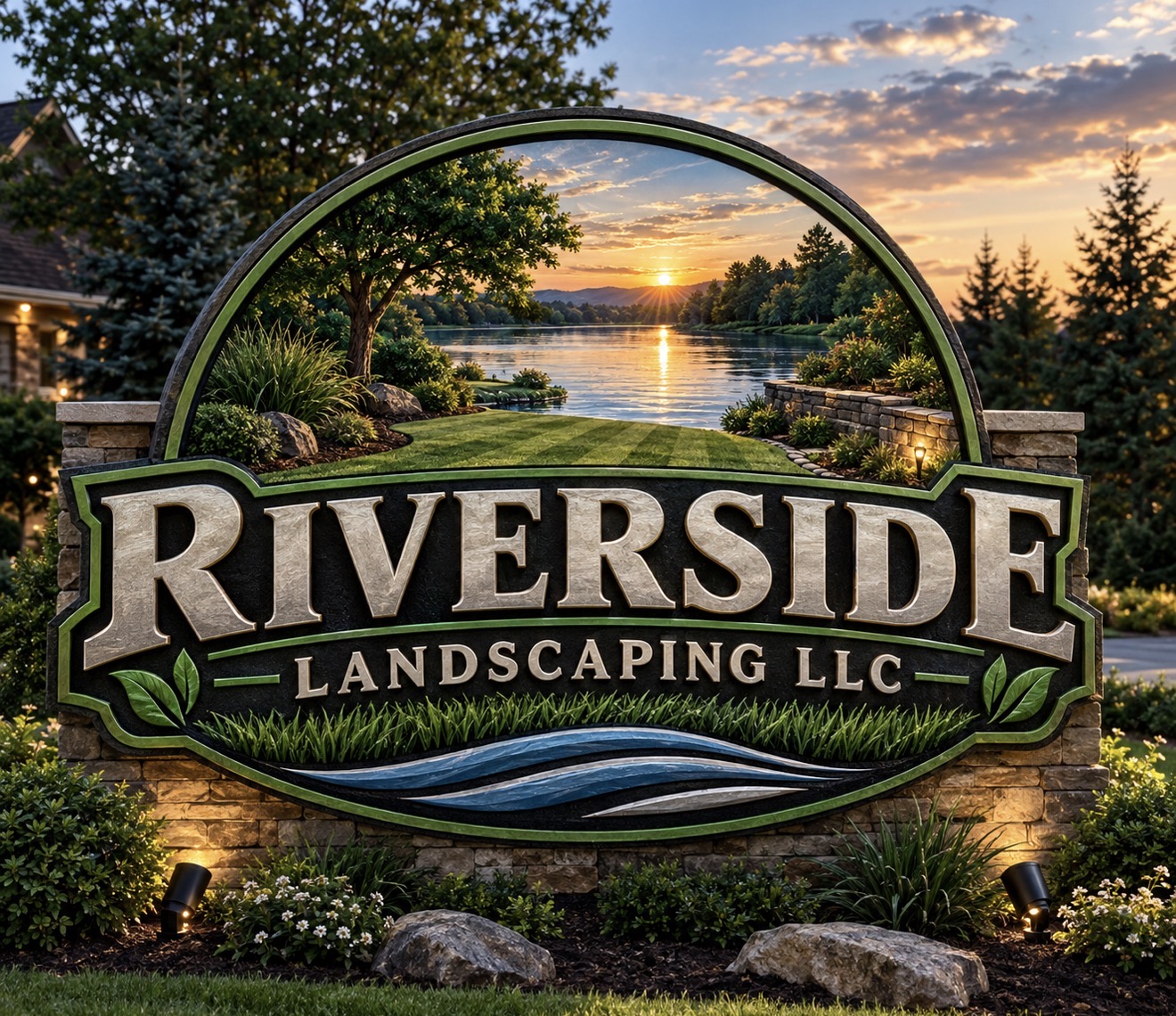 Riverside landscape Logo