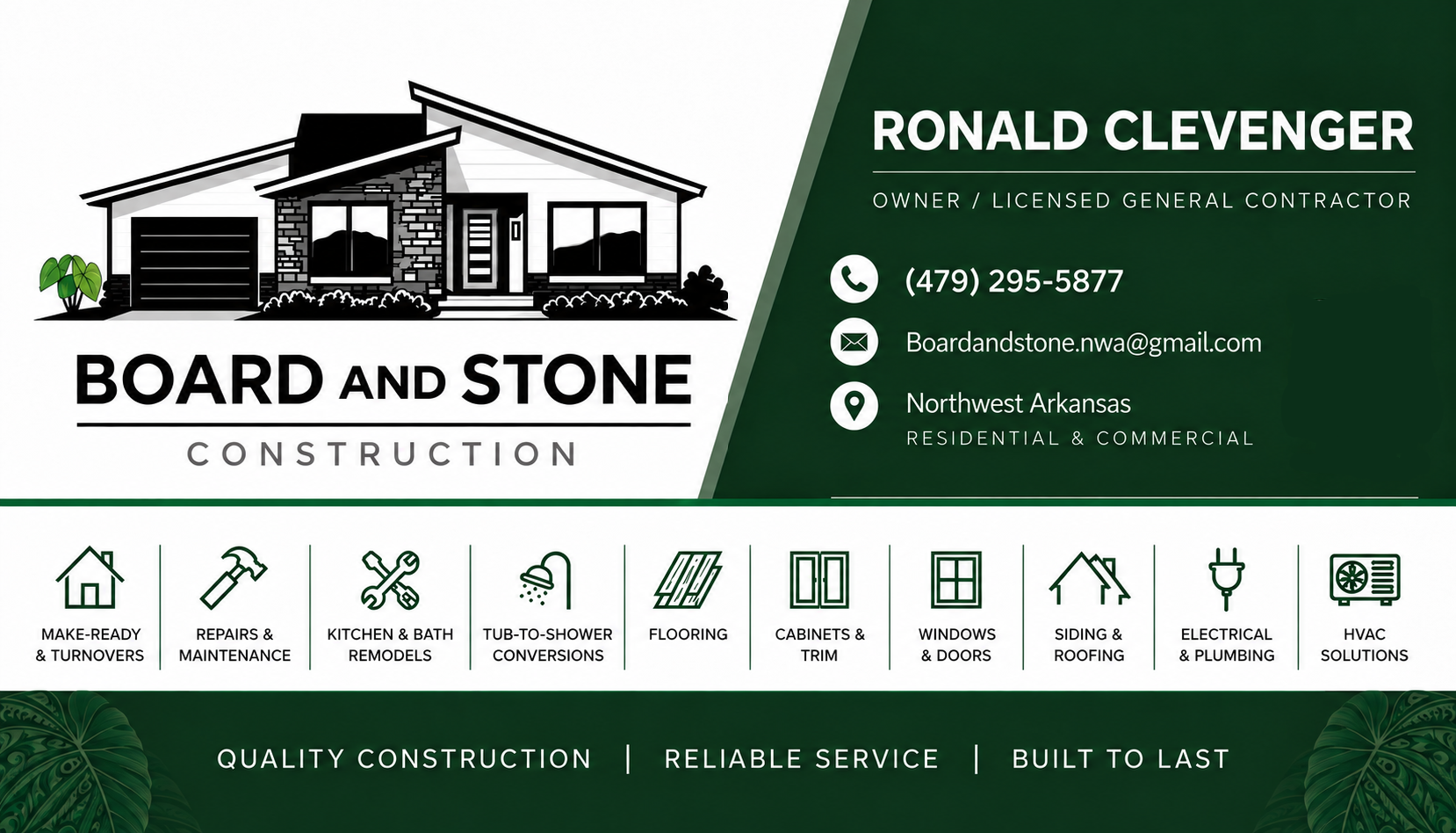 Board & Stone Construction,  LLC Logo