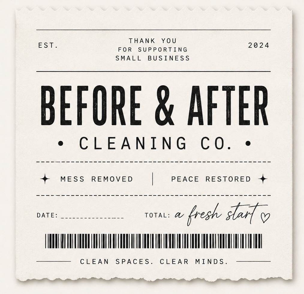 Before and after cleaning co. Logo