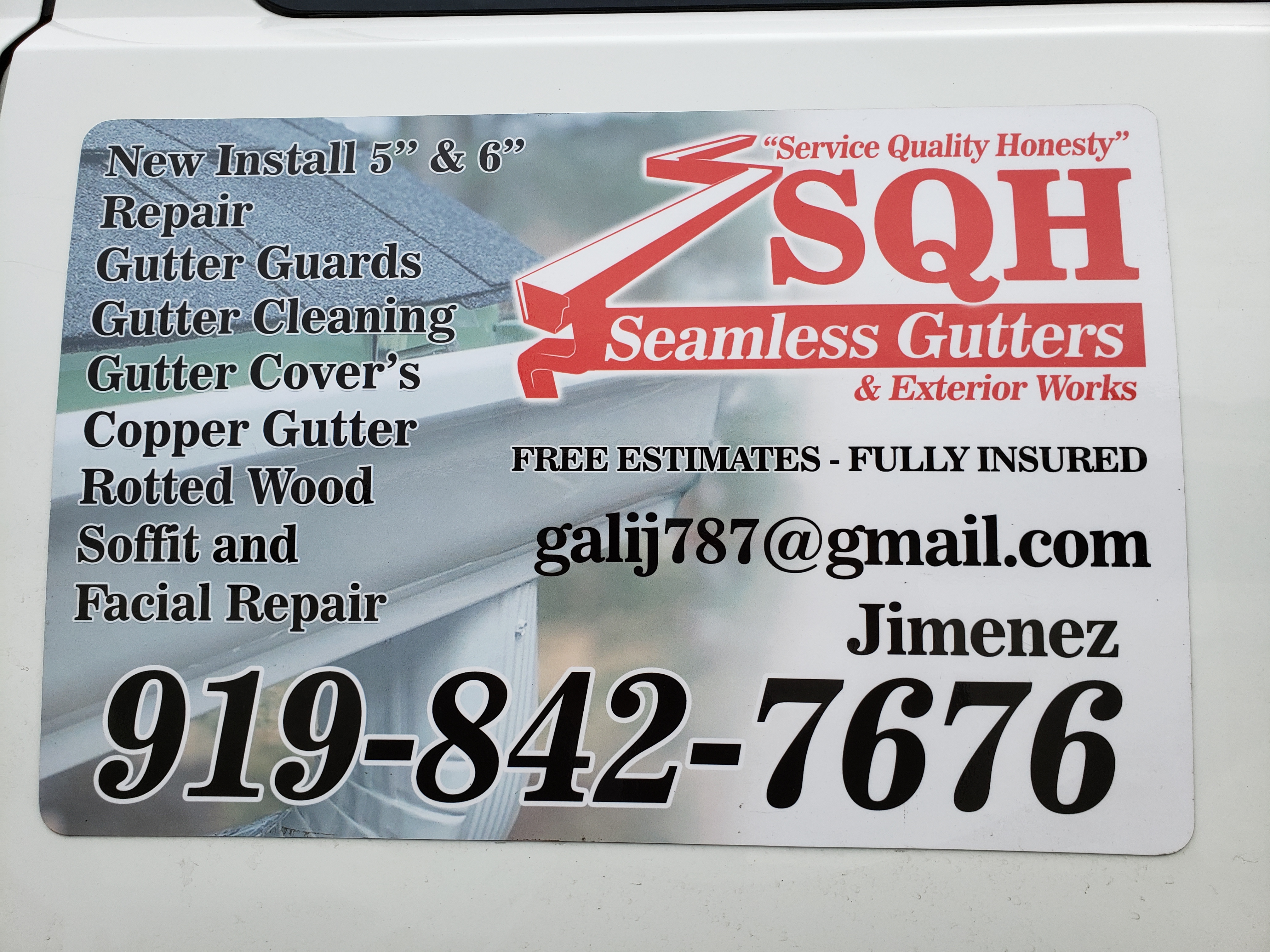 SQH Seamless Gutters Logo
