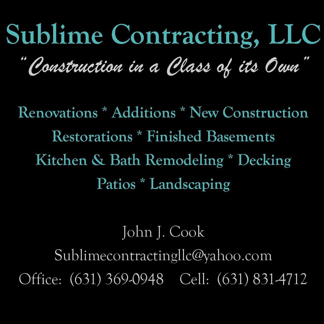 Sublime Contracting, LLC Logo