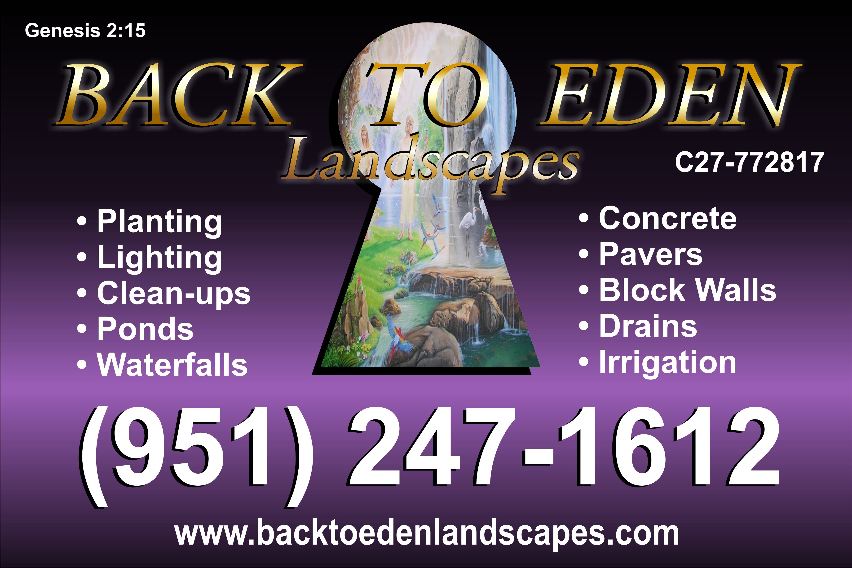 Back to Eden Landscapes Logo
