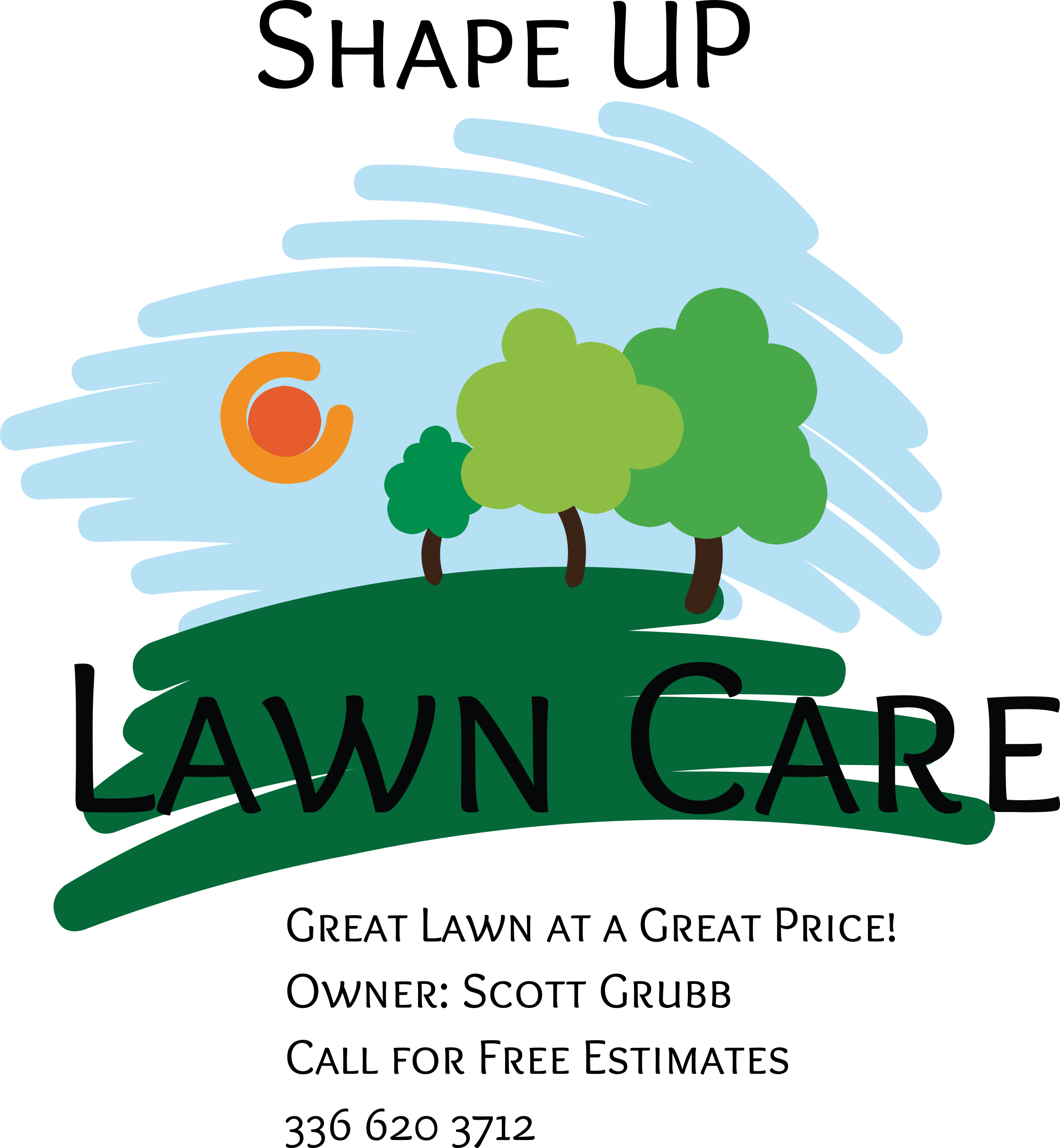 Shape Up Lawn Care Logo
