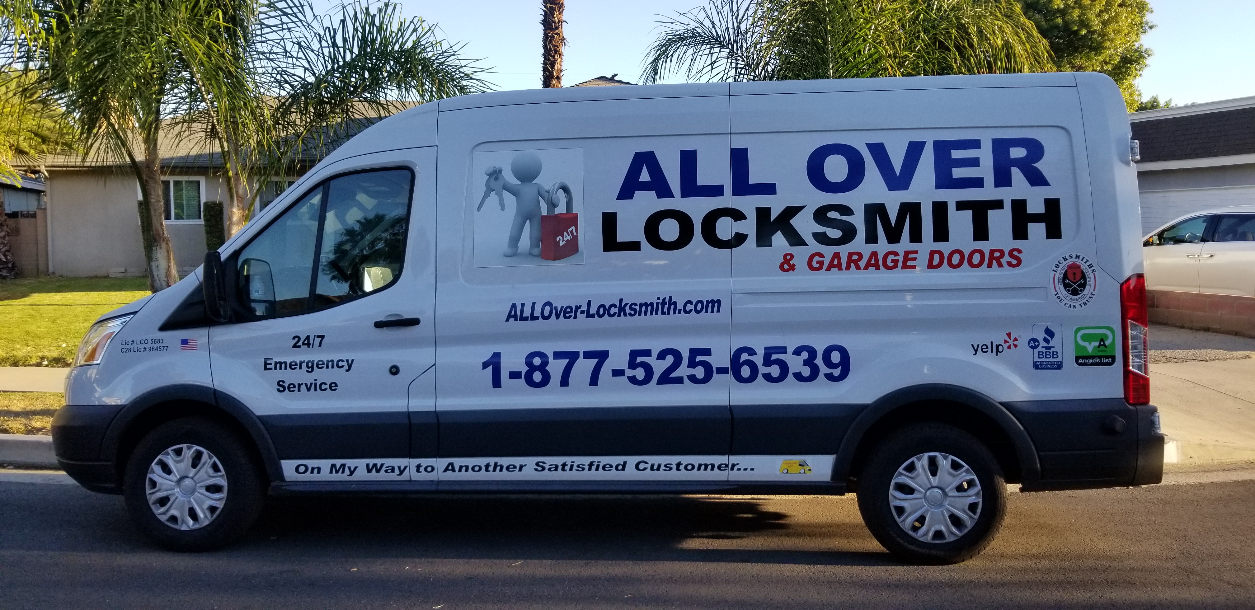 All Over Locksmith & Garage Doors, Inc. Logo
