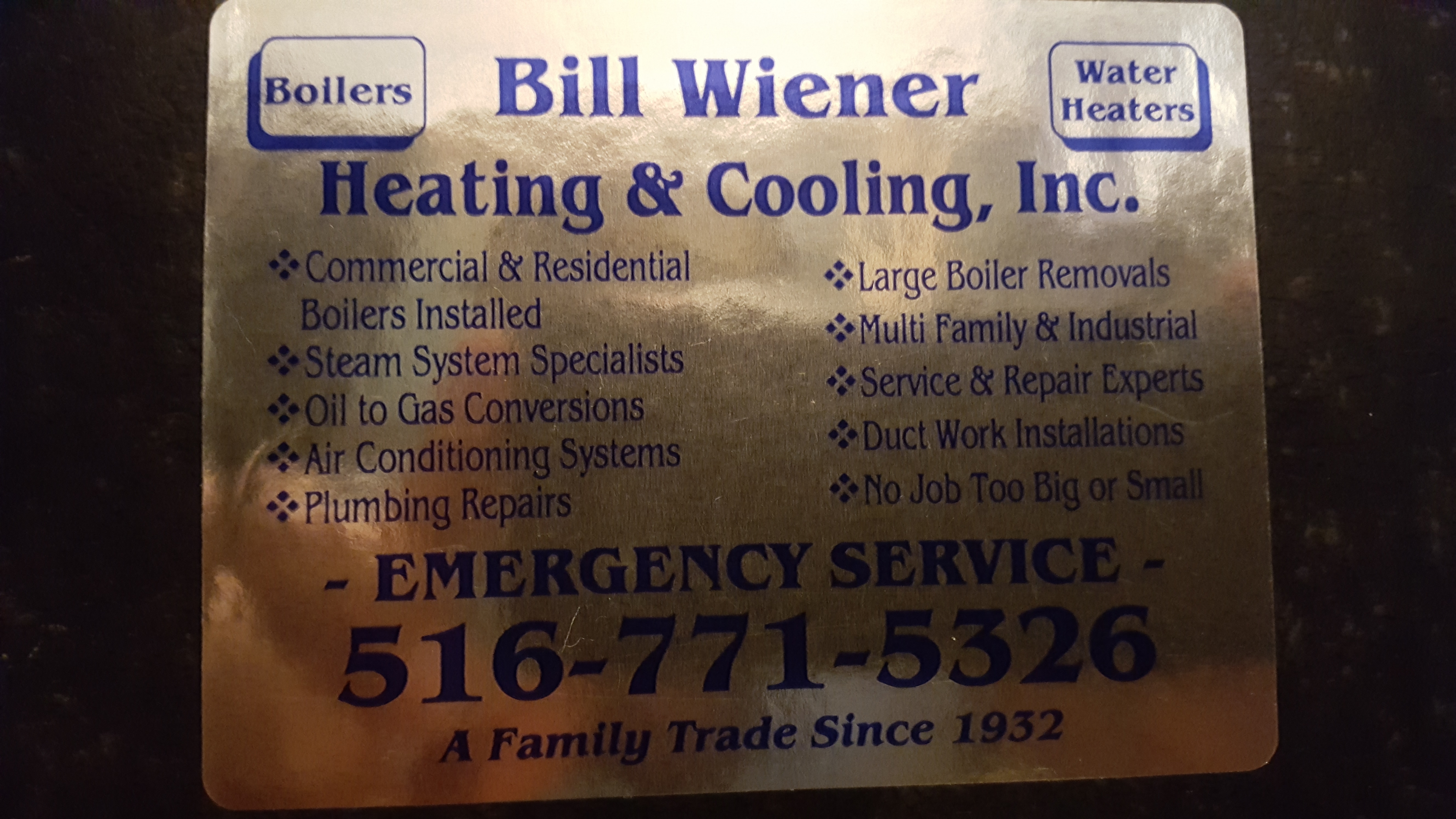 Bill Wiener's Heating & Cooling Services, Inc. Logo
