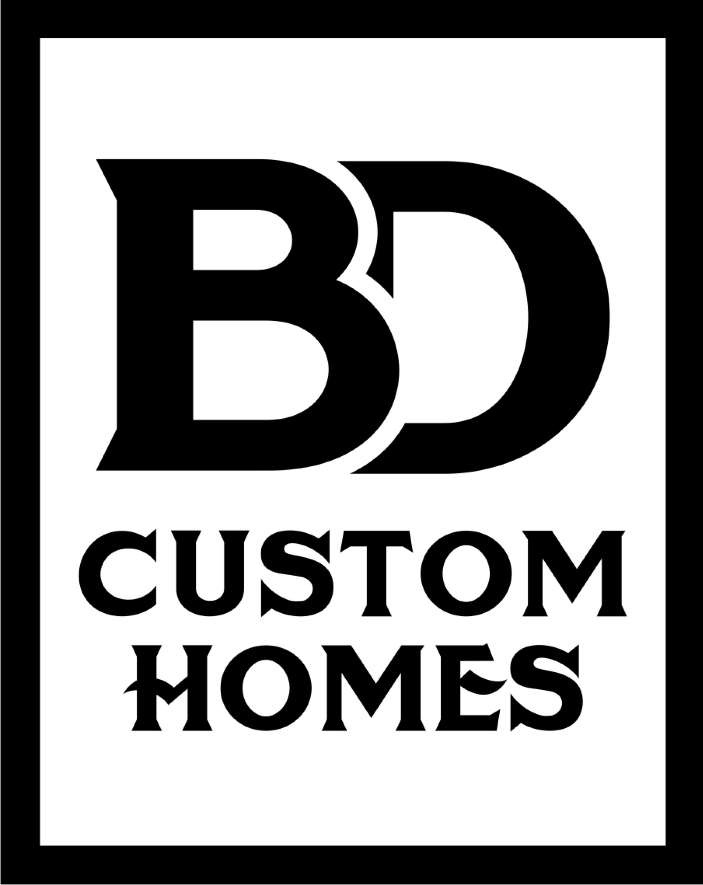 B & D Custom Home Logo