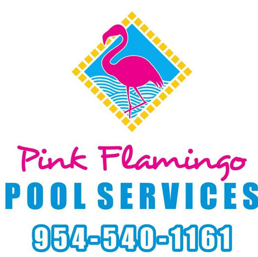 Pink Flamingo Pool Service Logo