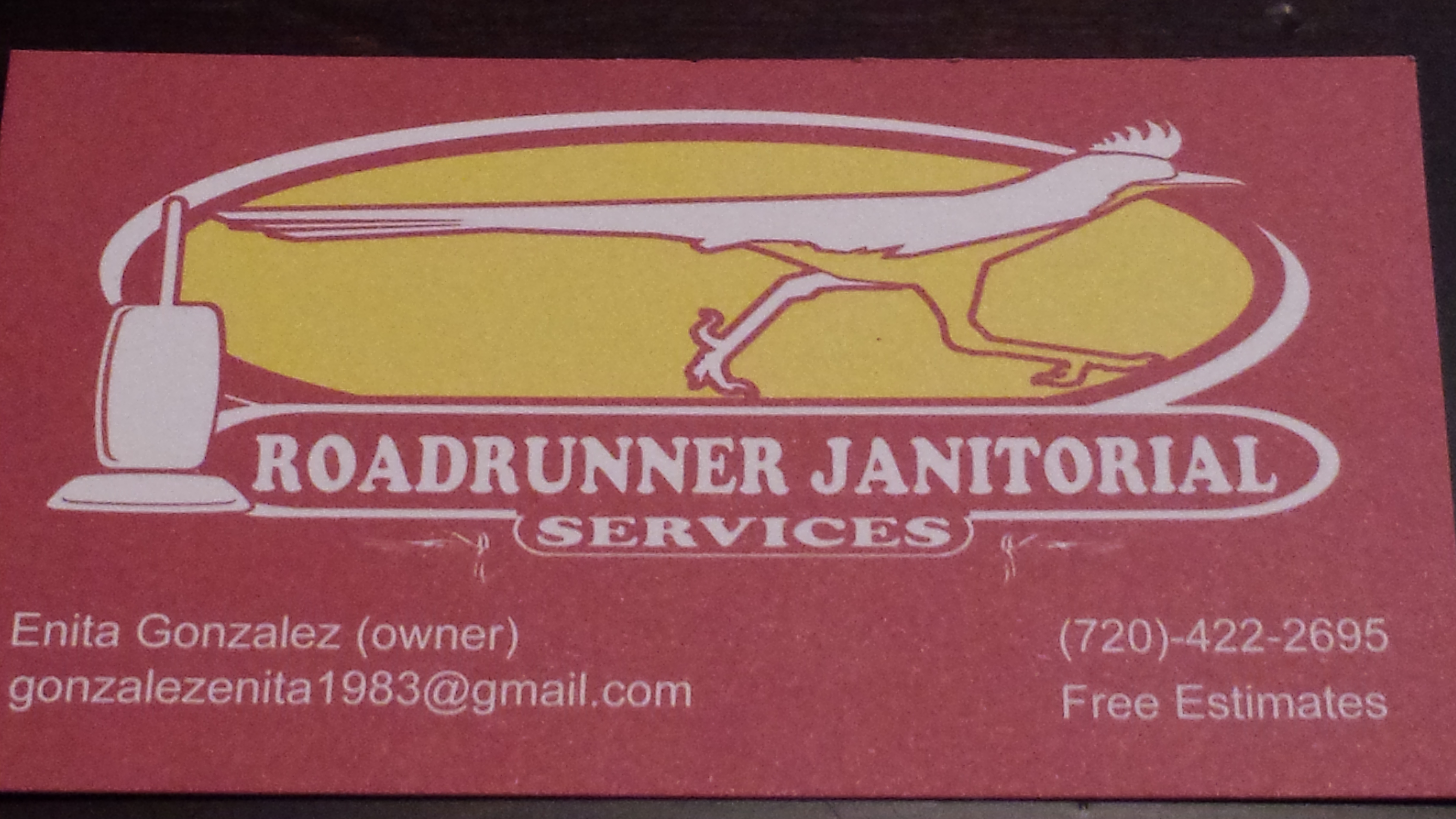 Roadrunner Janitorial Services Logo