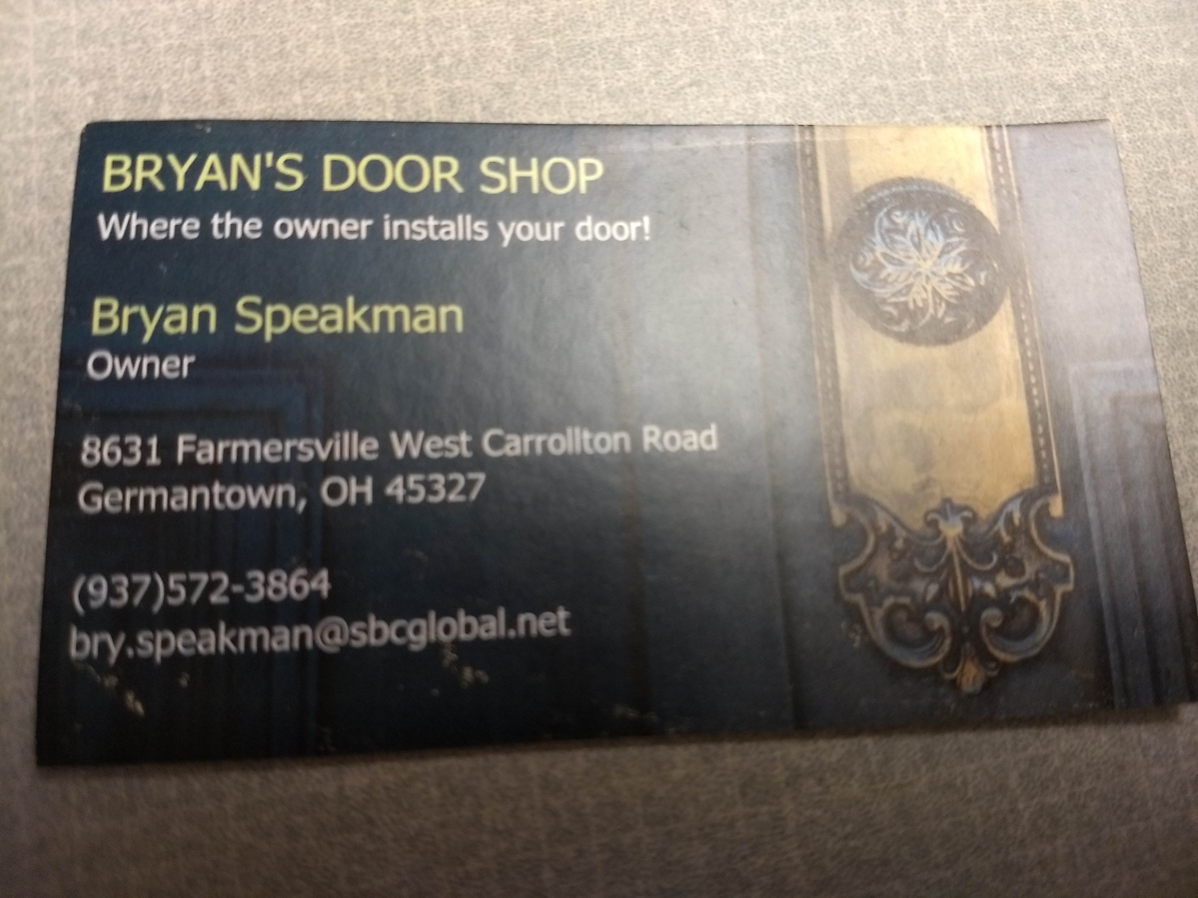 Bryan's Door Shop Logo