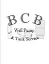 BCB Well Pump and Tank Service Logo