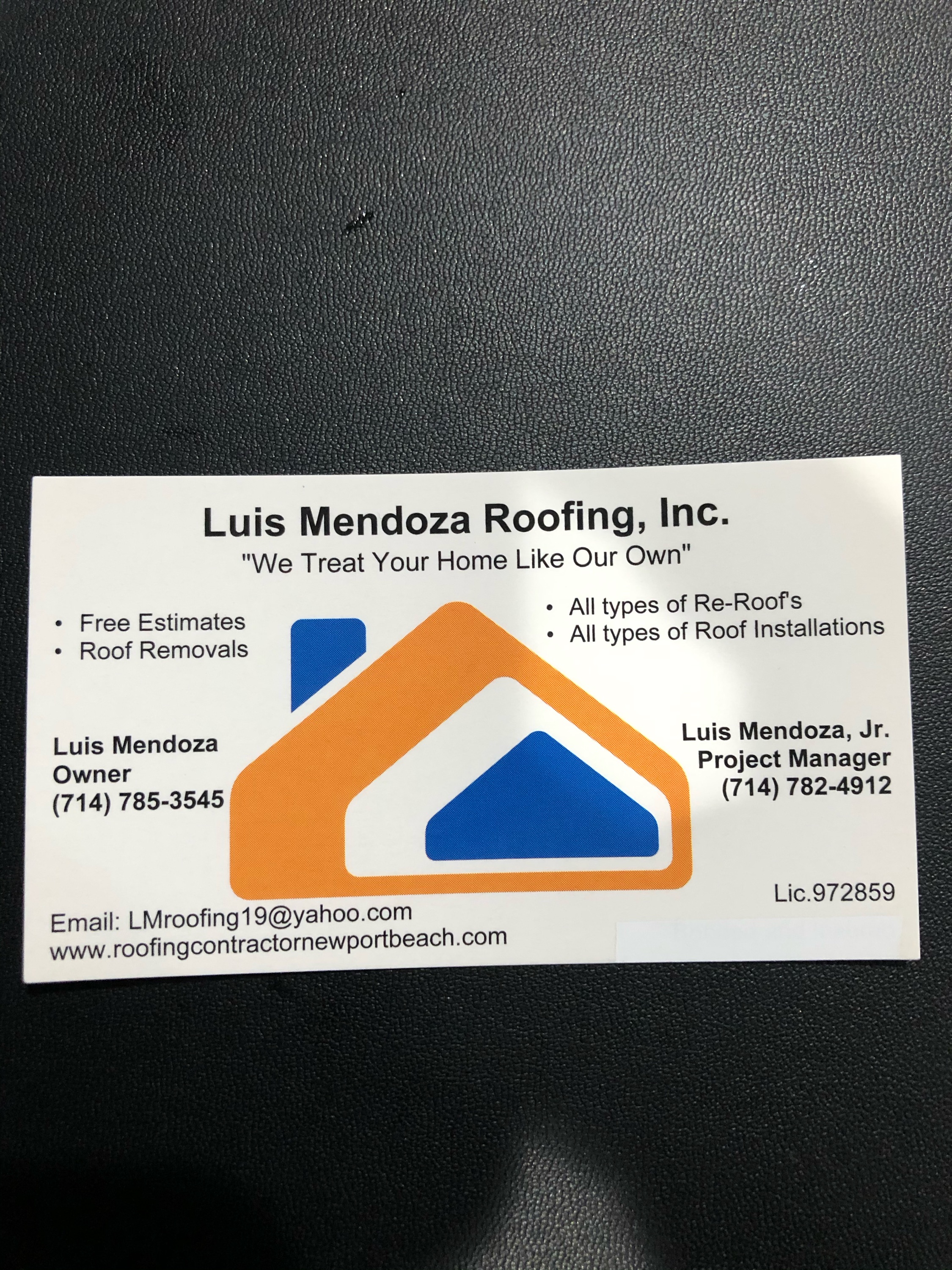 Luis Mendoza Roofing Inc Logo