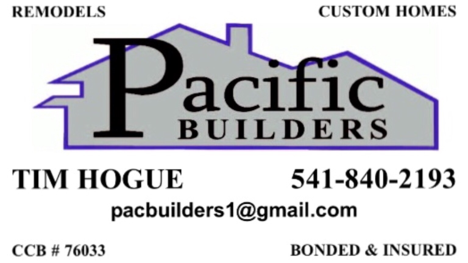 Pacific Builders Tim Hogue Logo