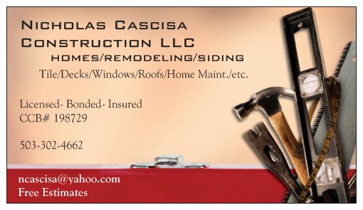 Nicholas Cascisa Construction, LLC Logo