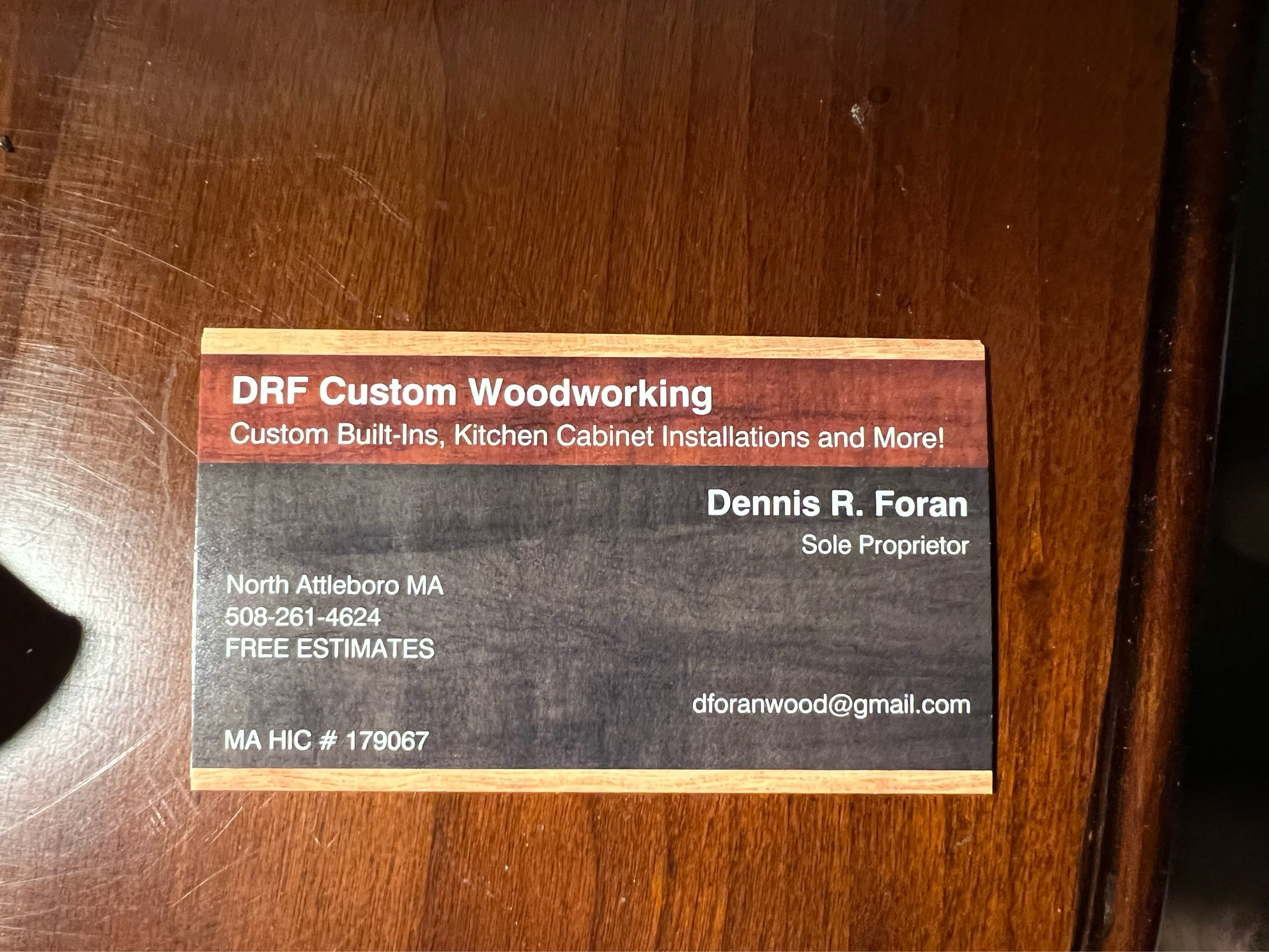 DRF Custom Woodworking Logo