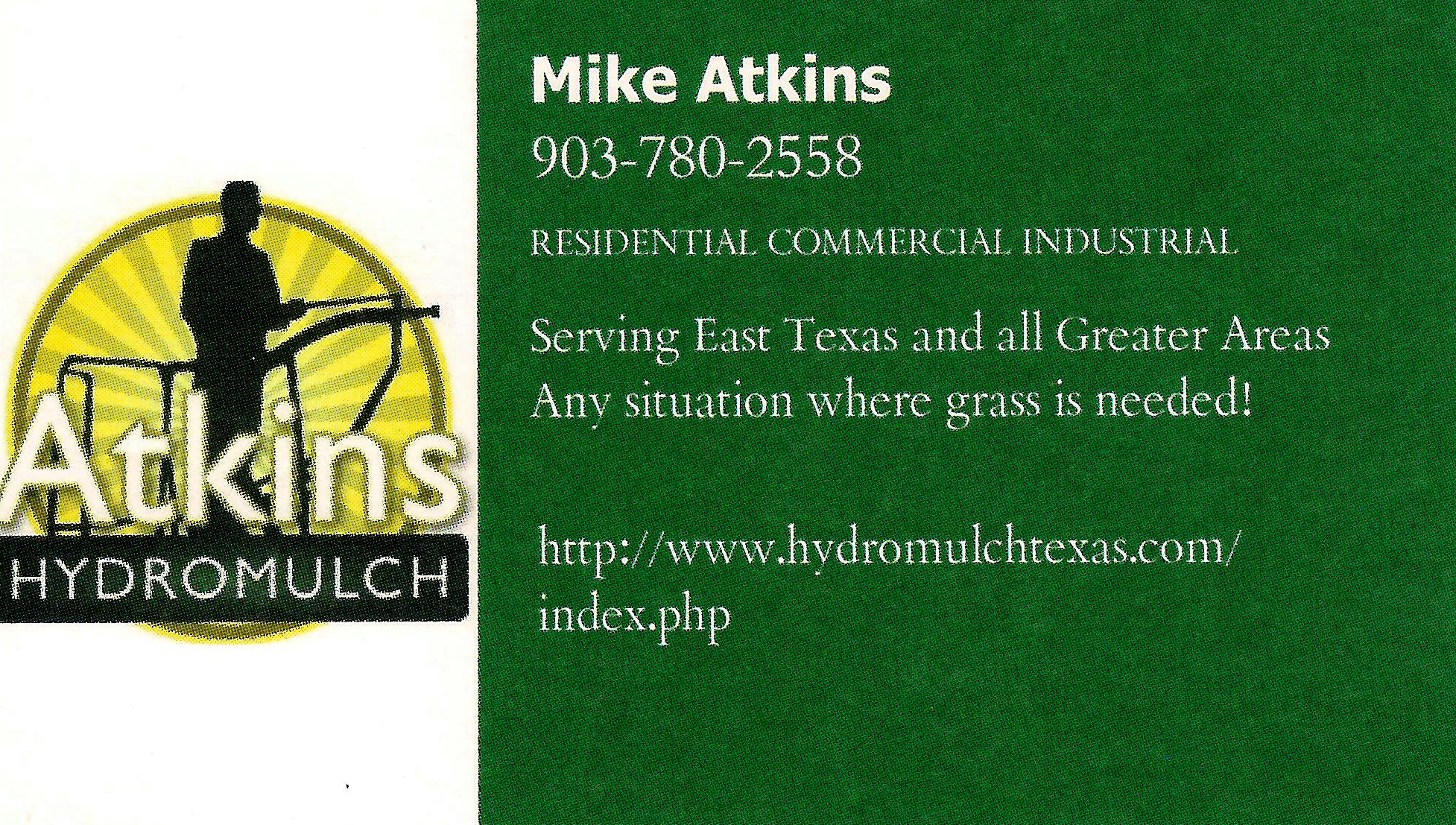 Mike Atkins Hydromulching Logo