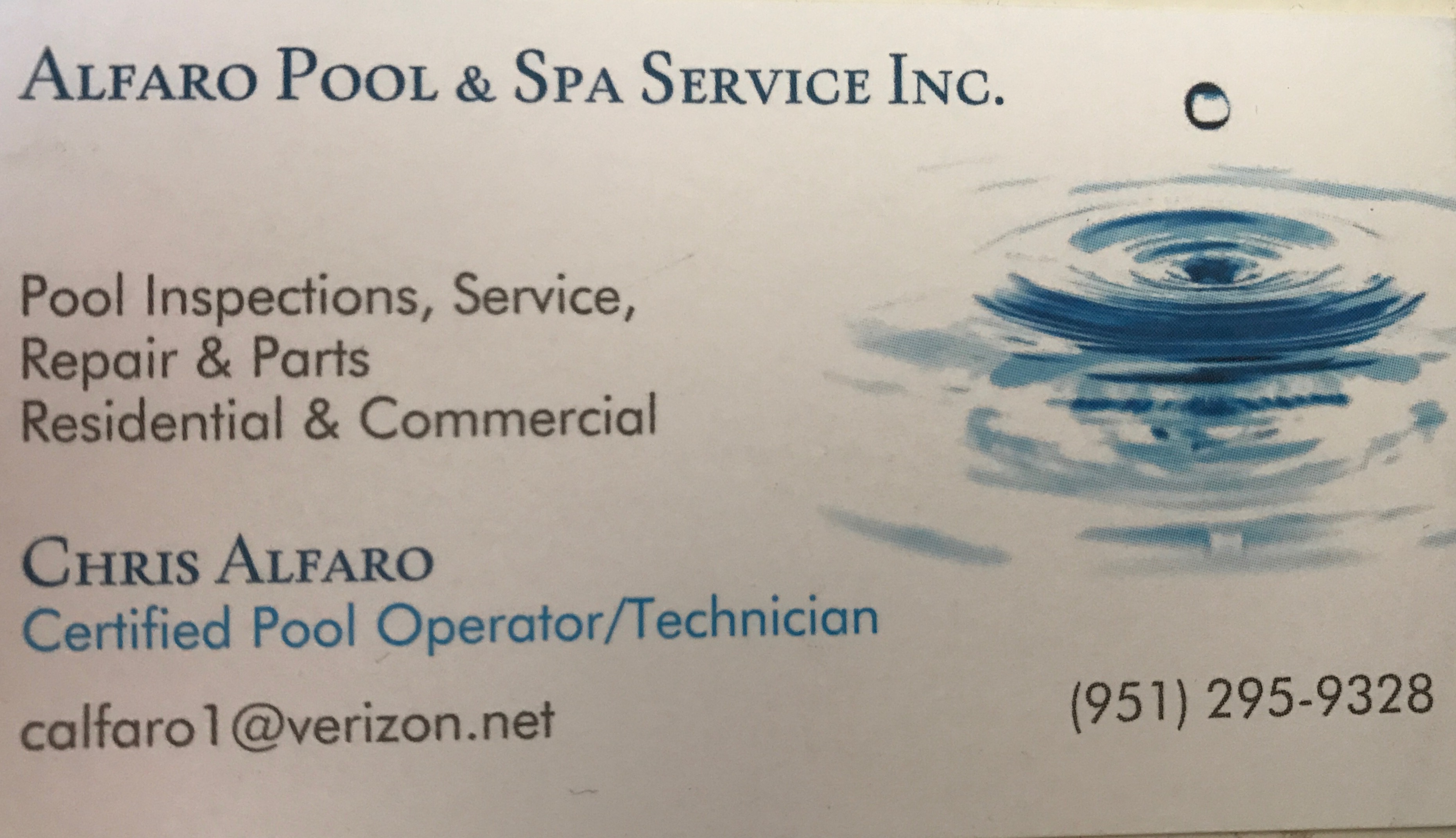 Alfaro Pool & Spa Service, Inc. Logo