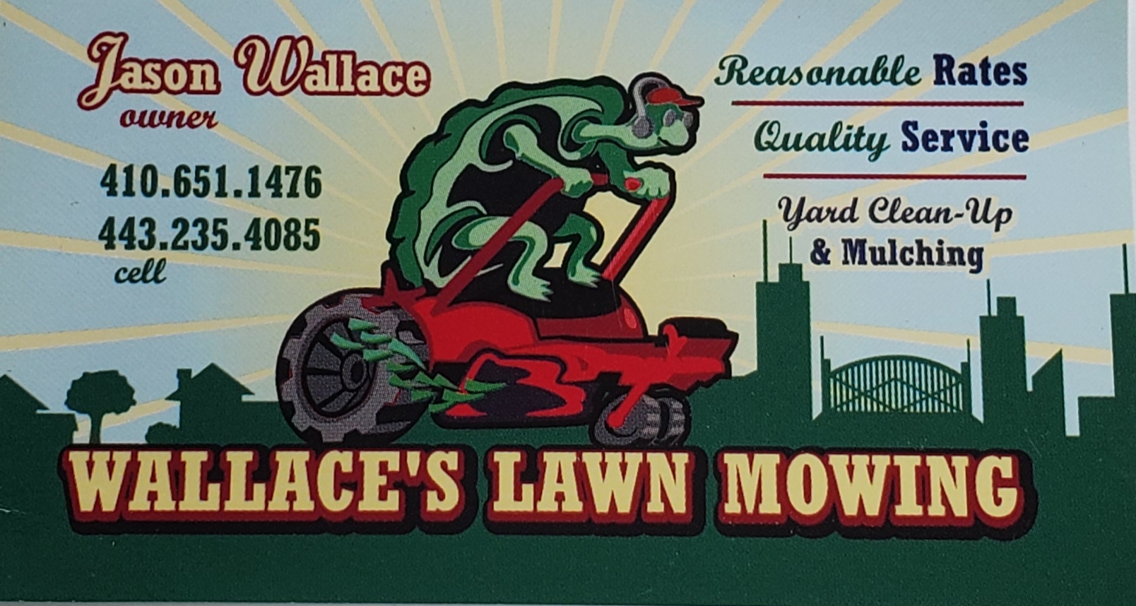 Wallace's Lawn Mowing Logo