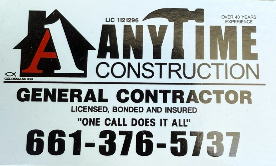 A-1 Anytime Maintenance - Unlicensed Contractor Logo
