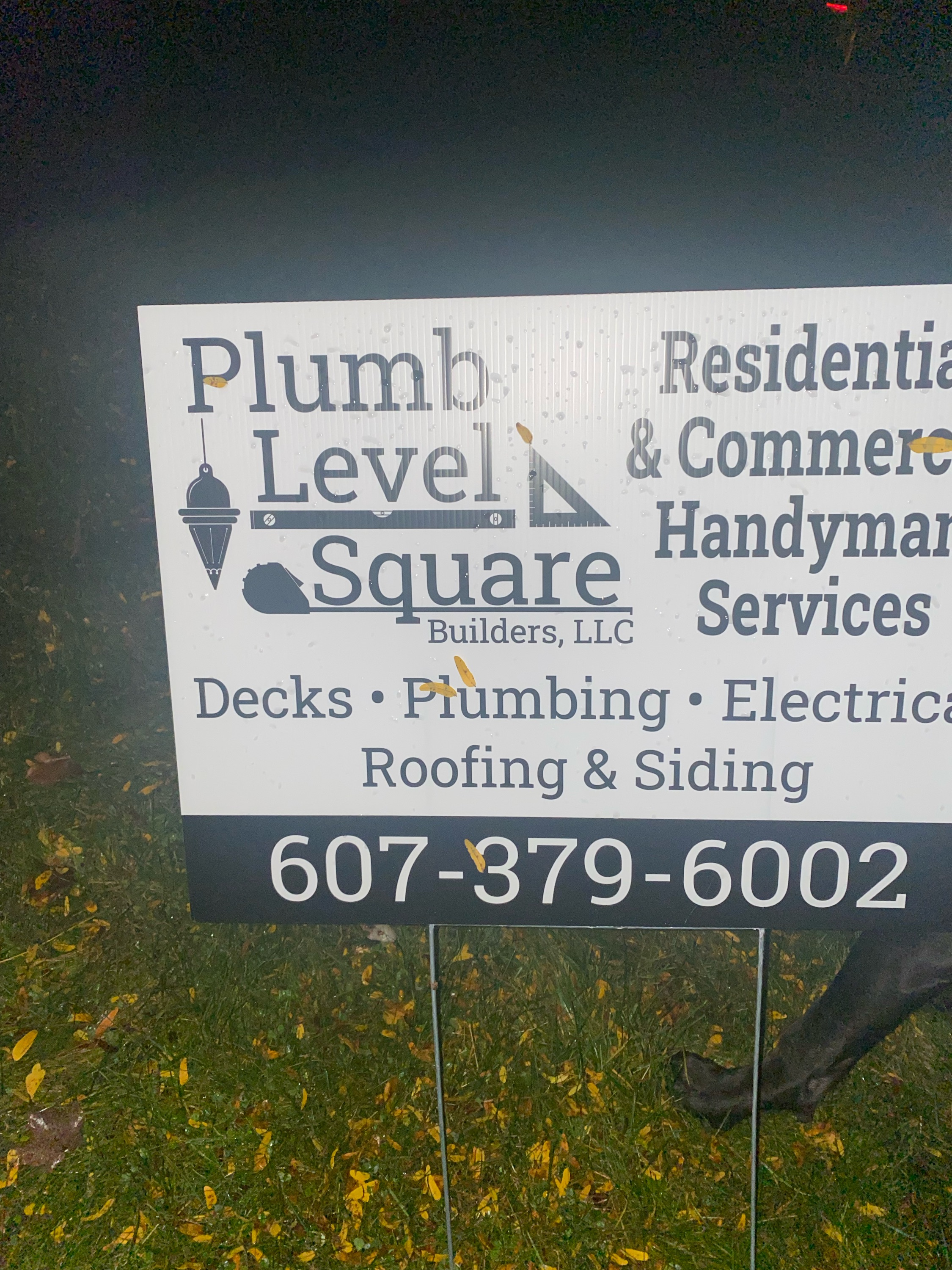 Plumb Level Square Builders Logo