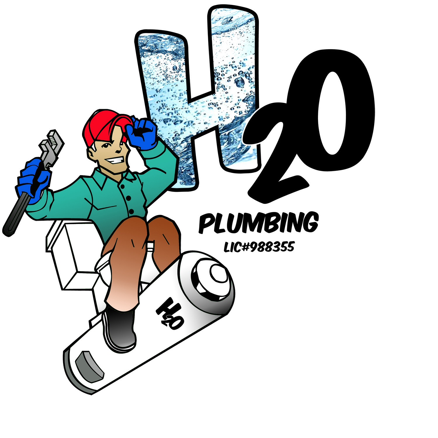 H2O Plumbing Logo