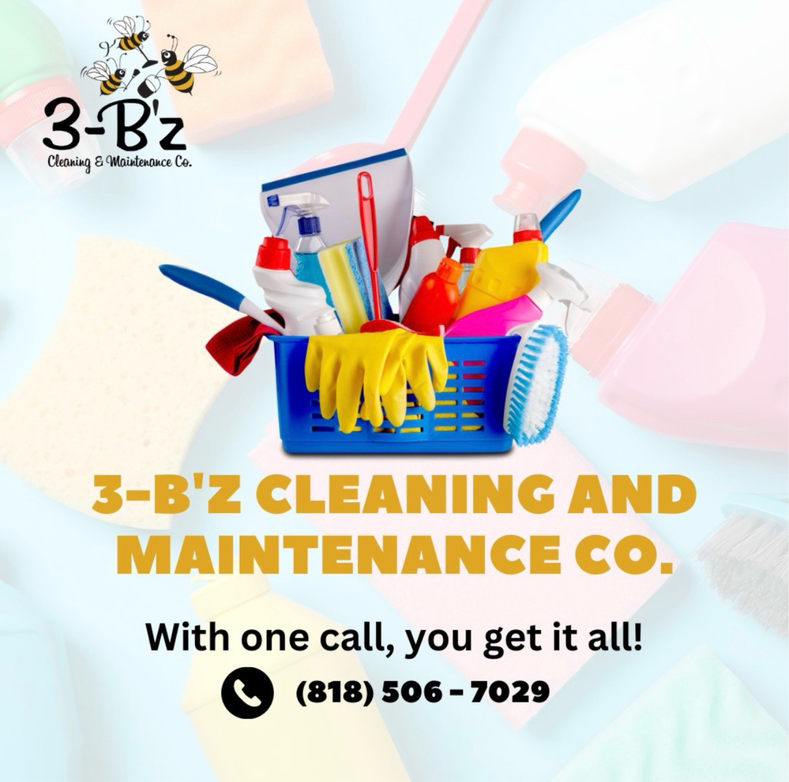 3-B'z Cleaning & Maintenance Co. Logo