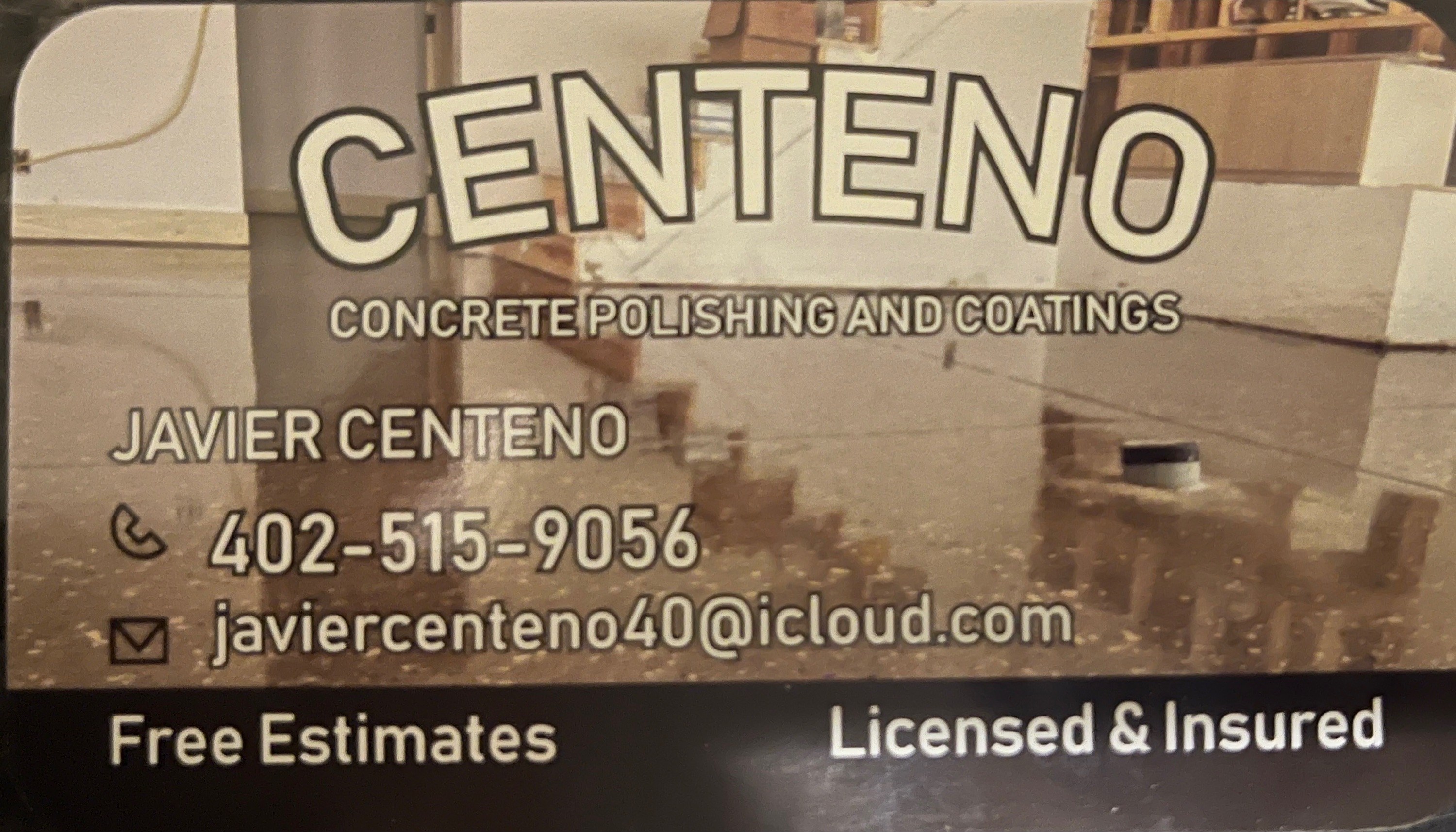 Centeno Concrete Polishing, and Coatings Logo