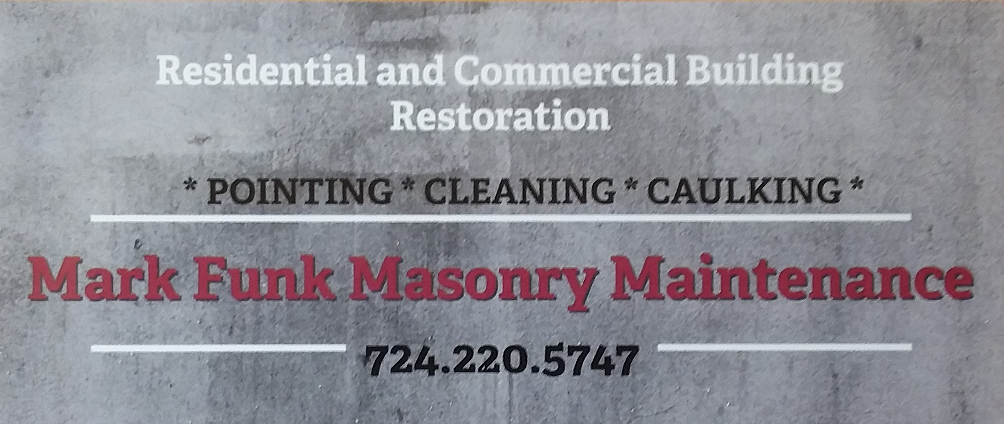 Mark Funk Masonry Maintenance Logo