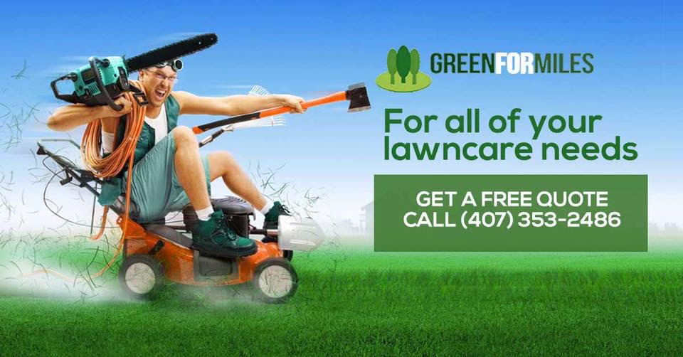 Green for Miles Lawn Care Logo