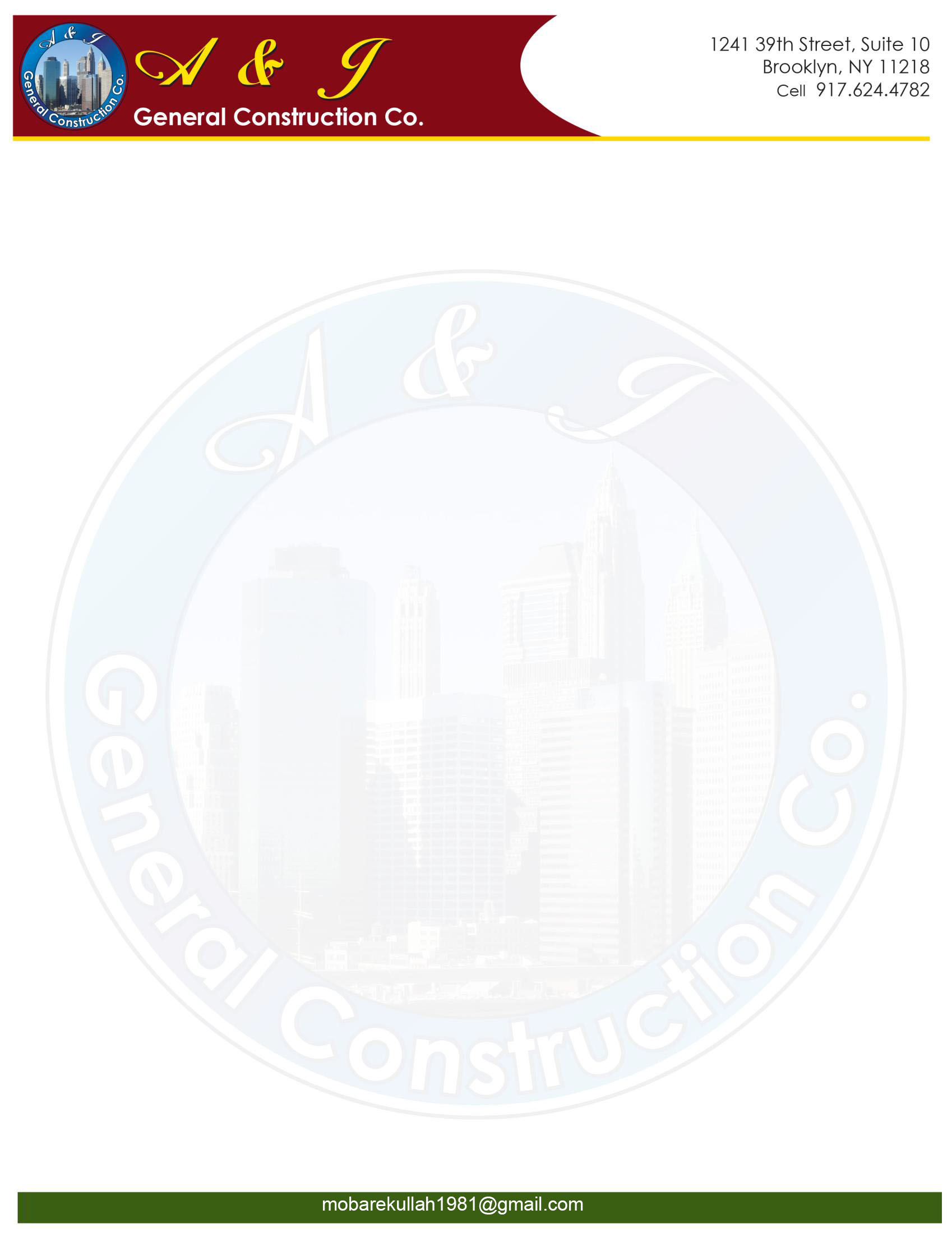 A&J General Construction Company Logo