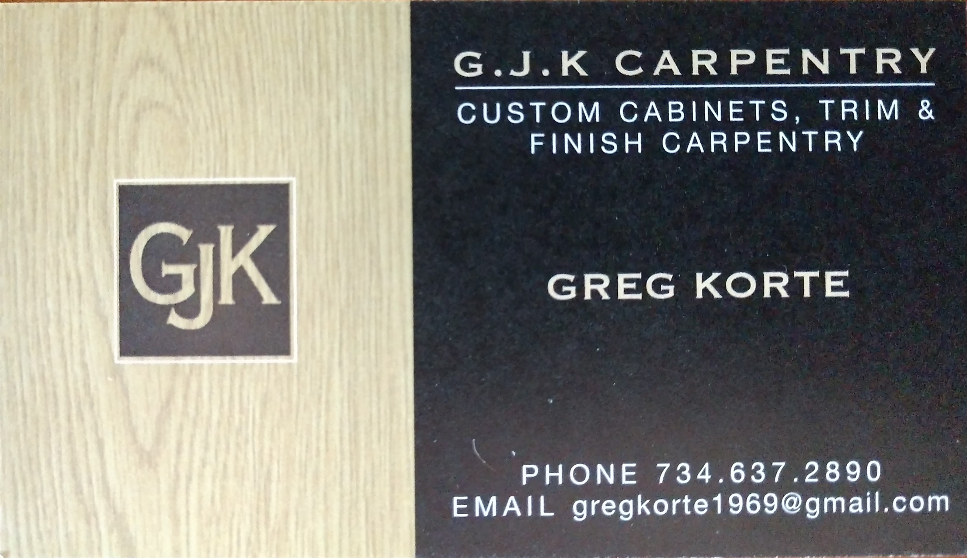 G J K Carpentry Logo