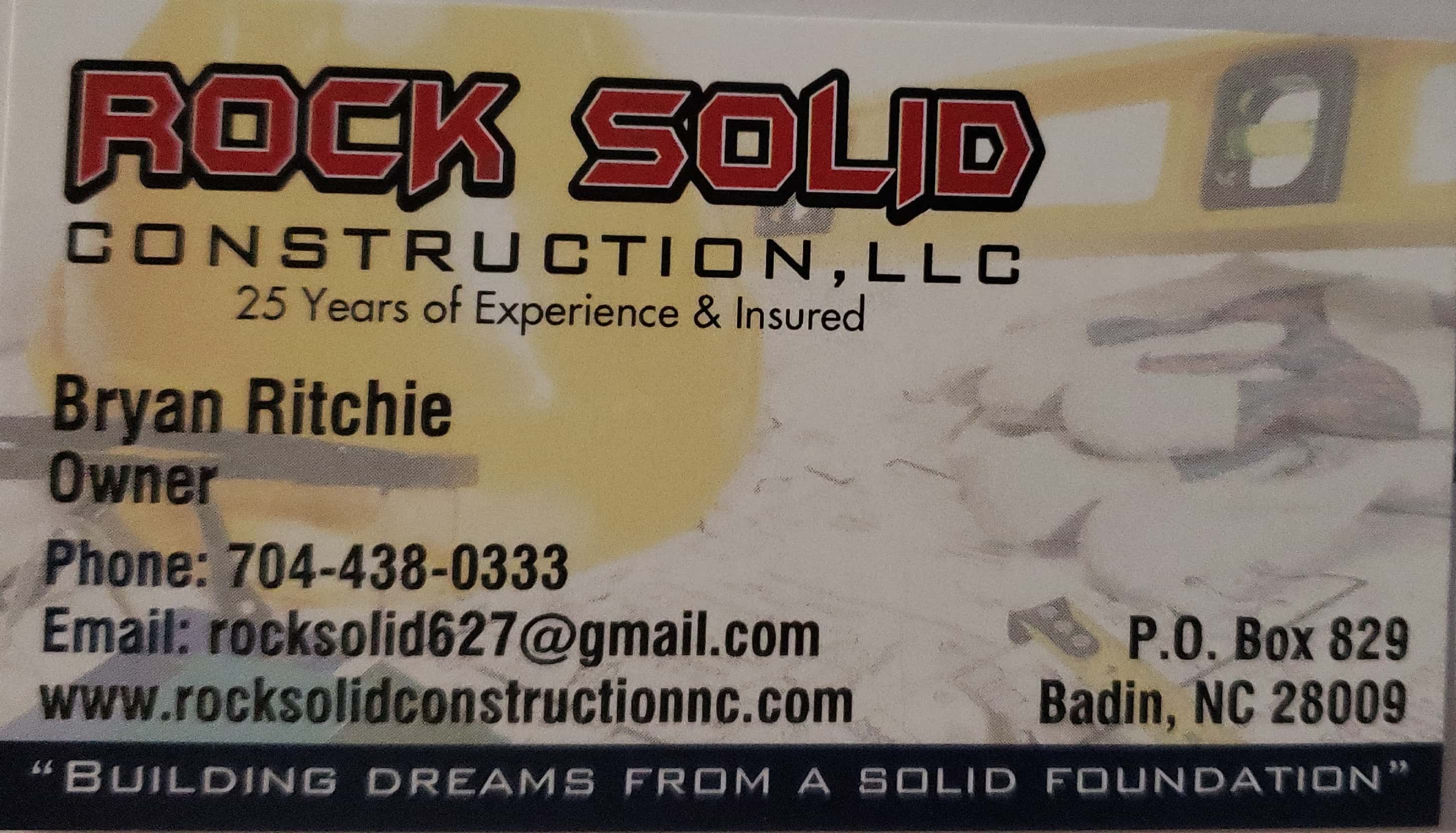 Rock Solid Construction Logo