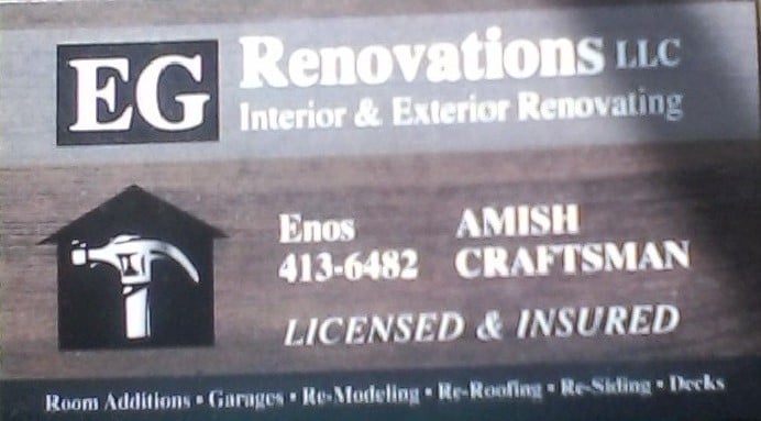E.G. Renovations, LLC  General Contractors Logo