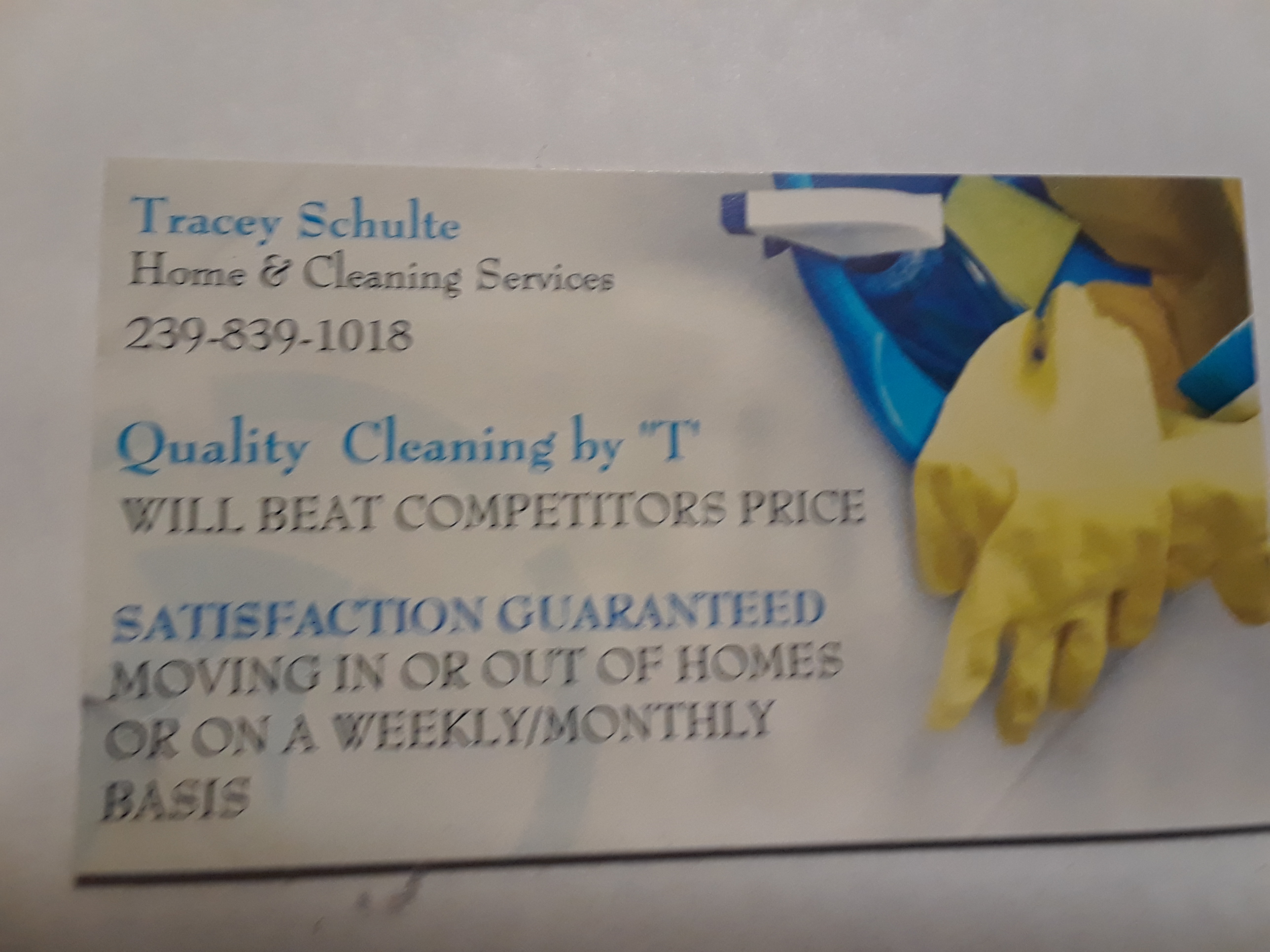 Quality Cleaning by (T) Logo