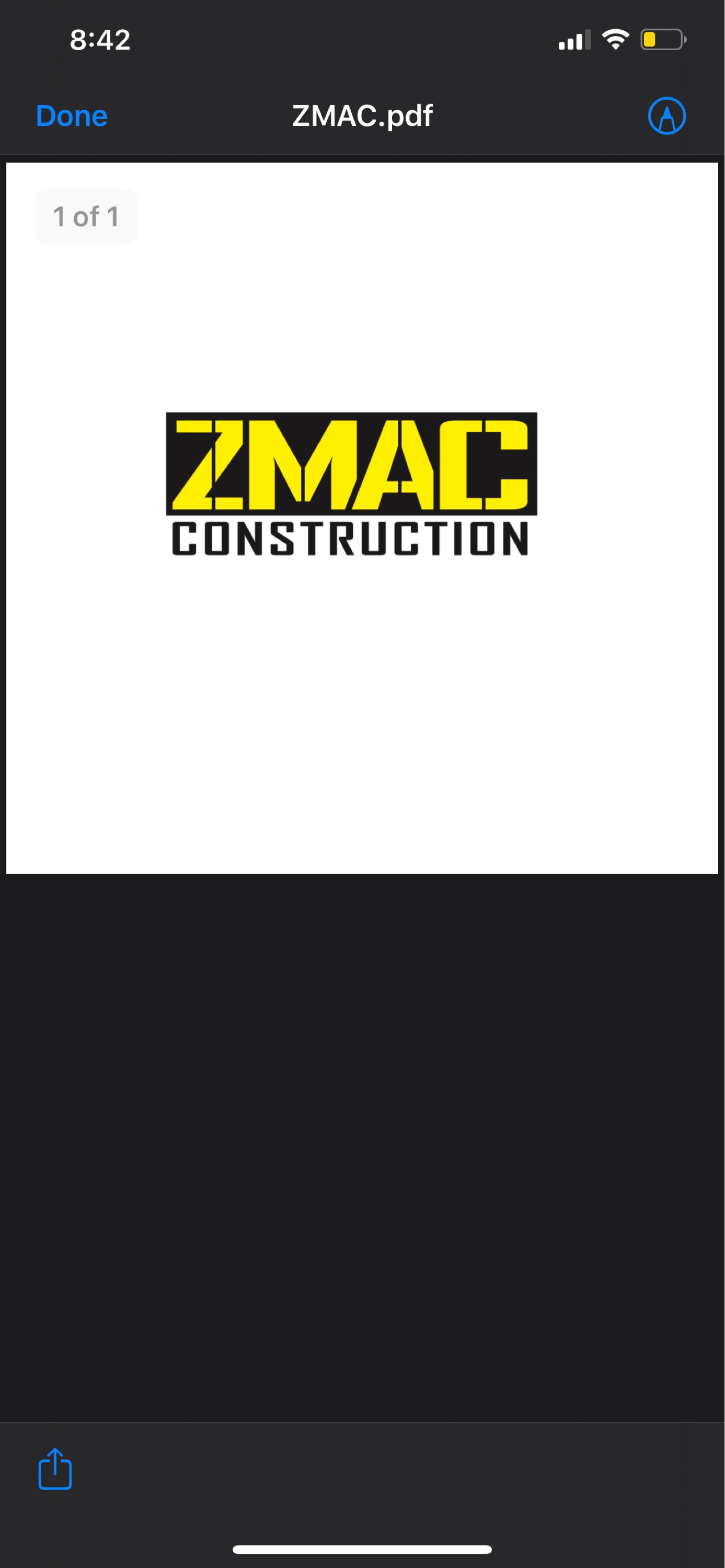 Zmac Construction, Inc. Logo