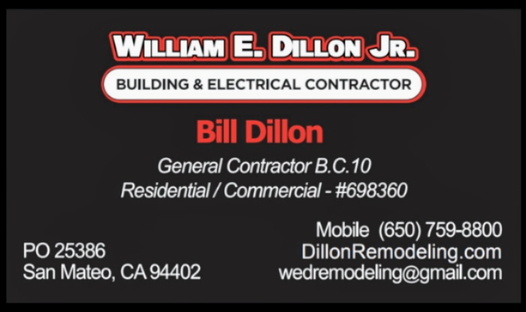William E Dillon Jr General Contracting and Electrical Logo