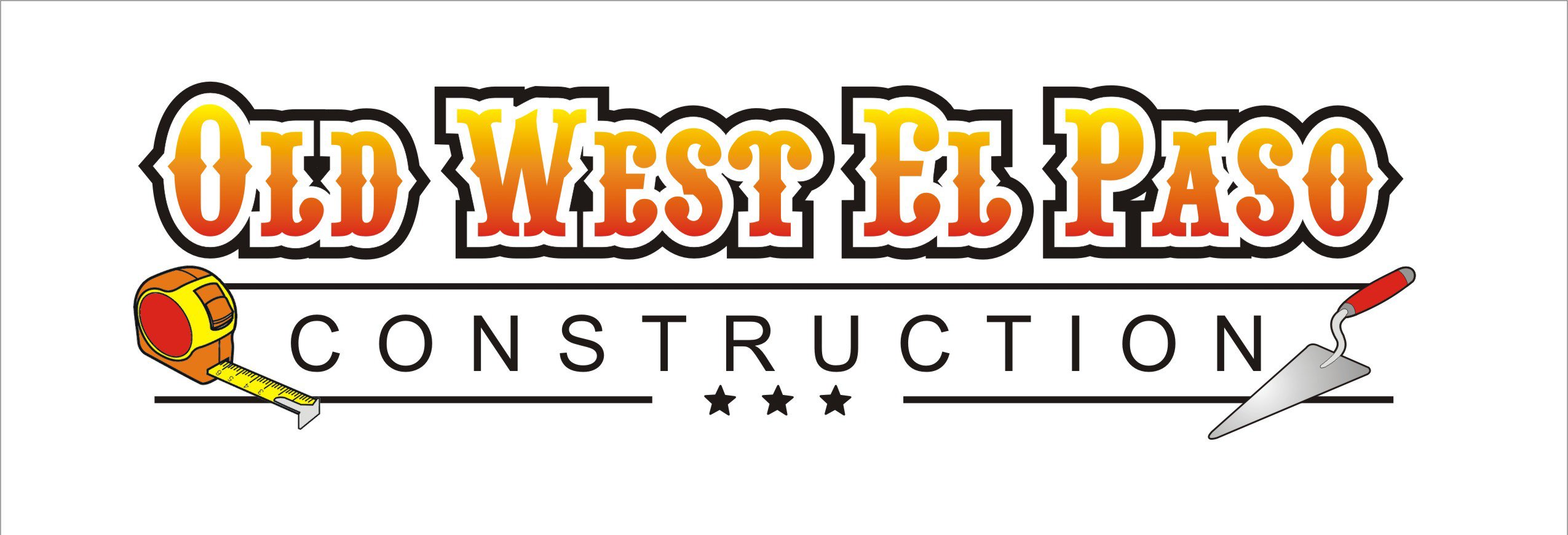 Old West El Paso Construction Logo