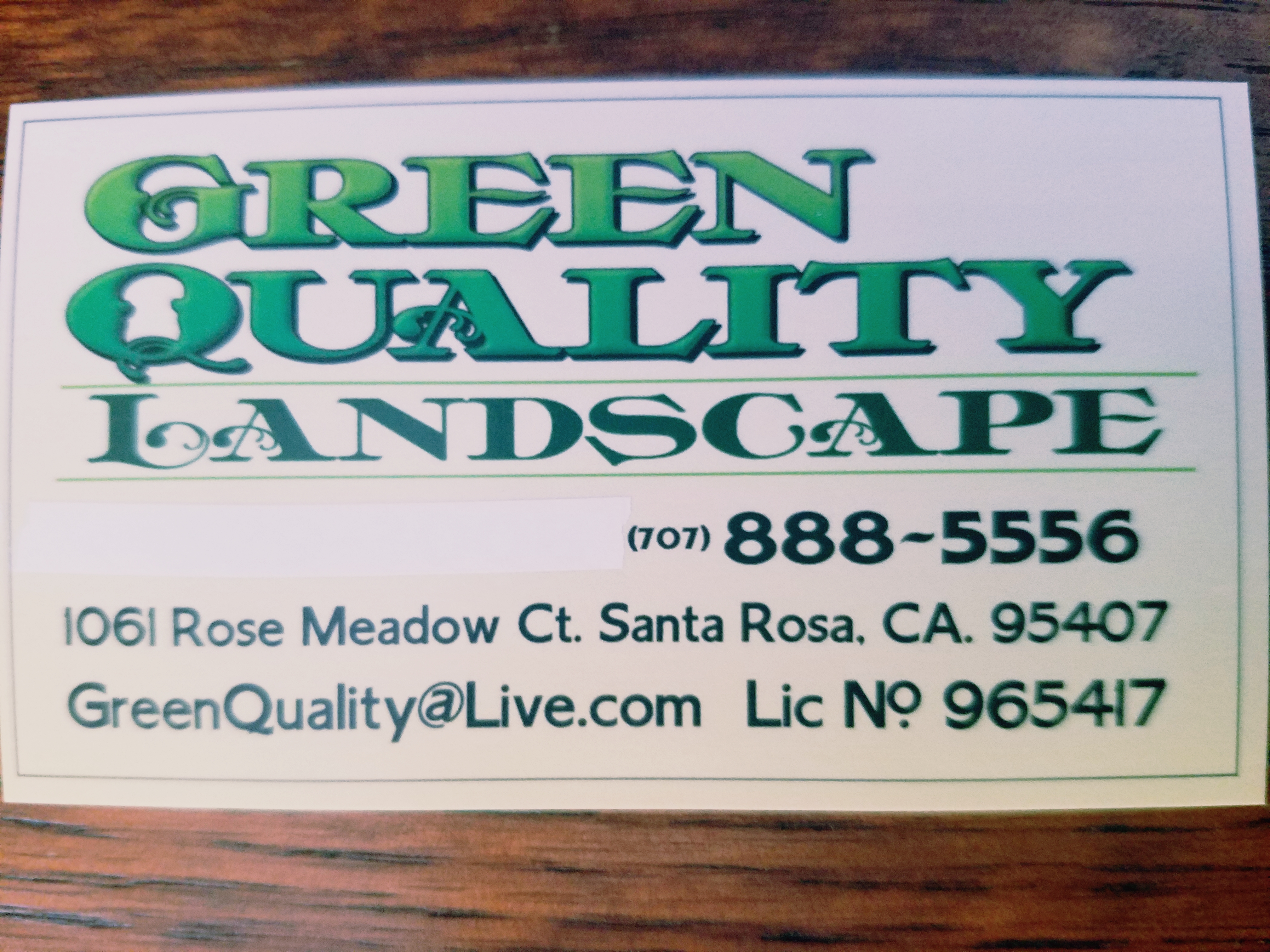Green Quality Landscape Logo