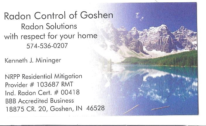 Radon Control of Goshen Logo