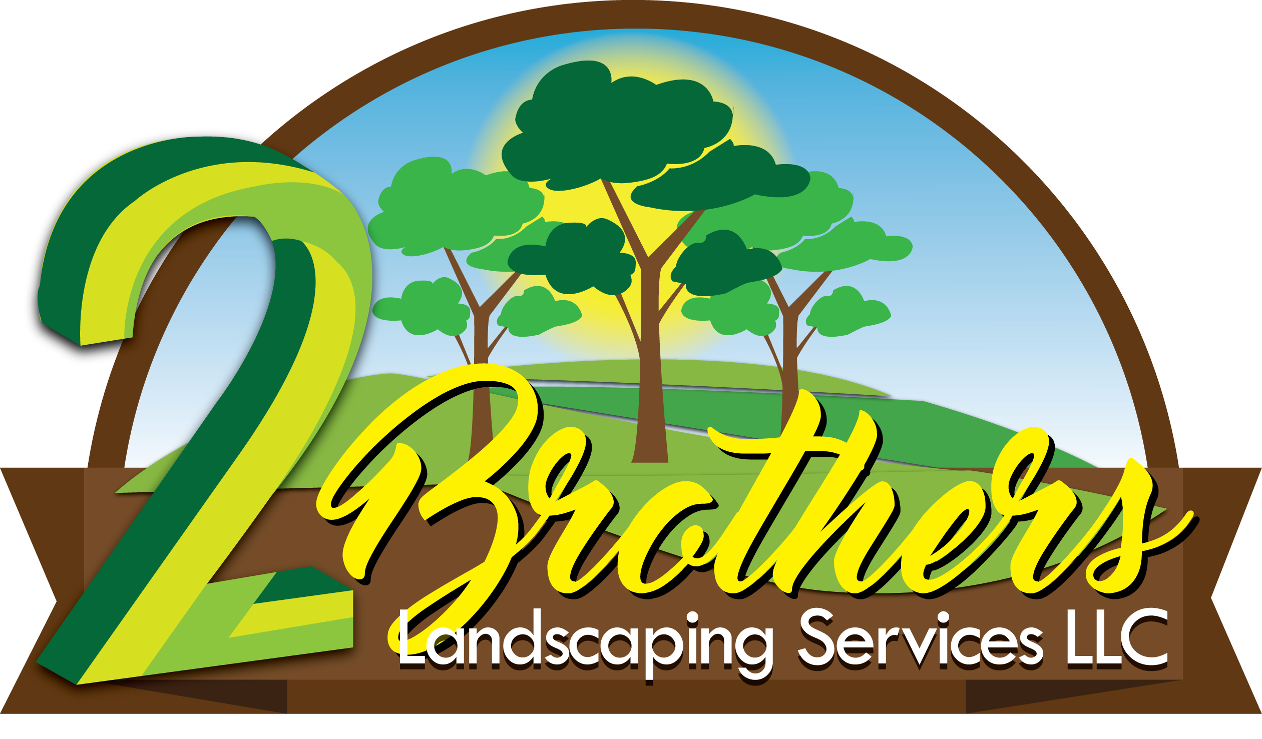 2 Brothers Landscaping Service Logo