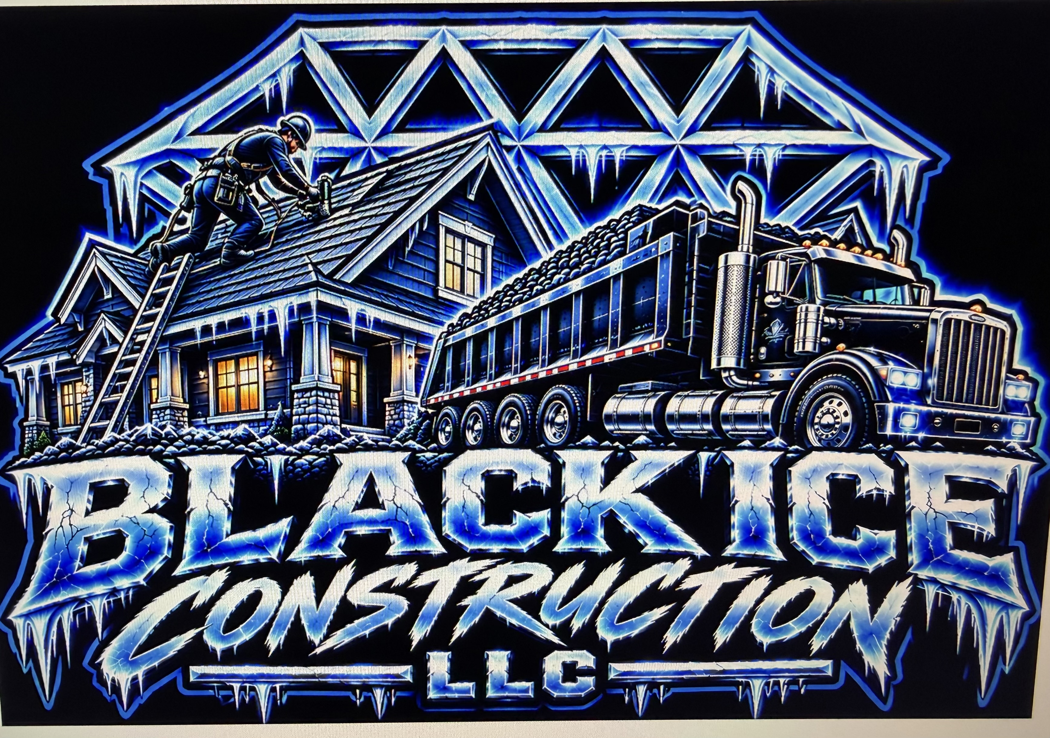 Black Ice Construction Logo