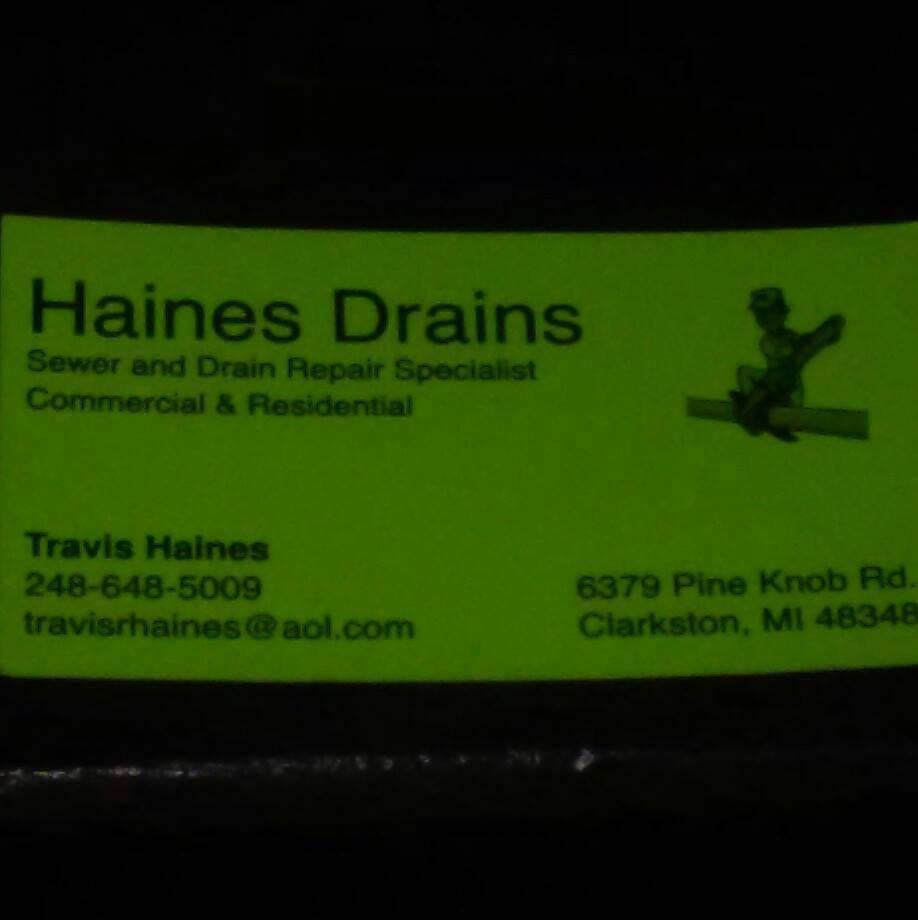 Haines Drains Plumbing and Drain Cleaning Specialist LLC Logo