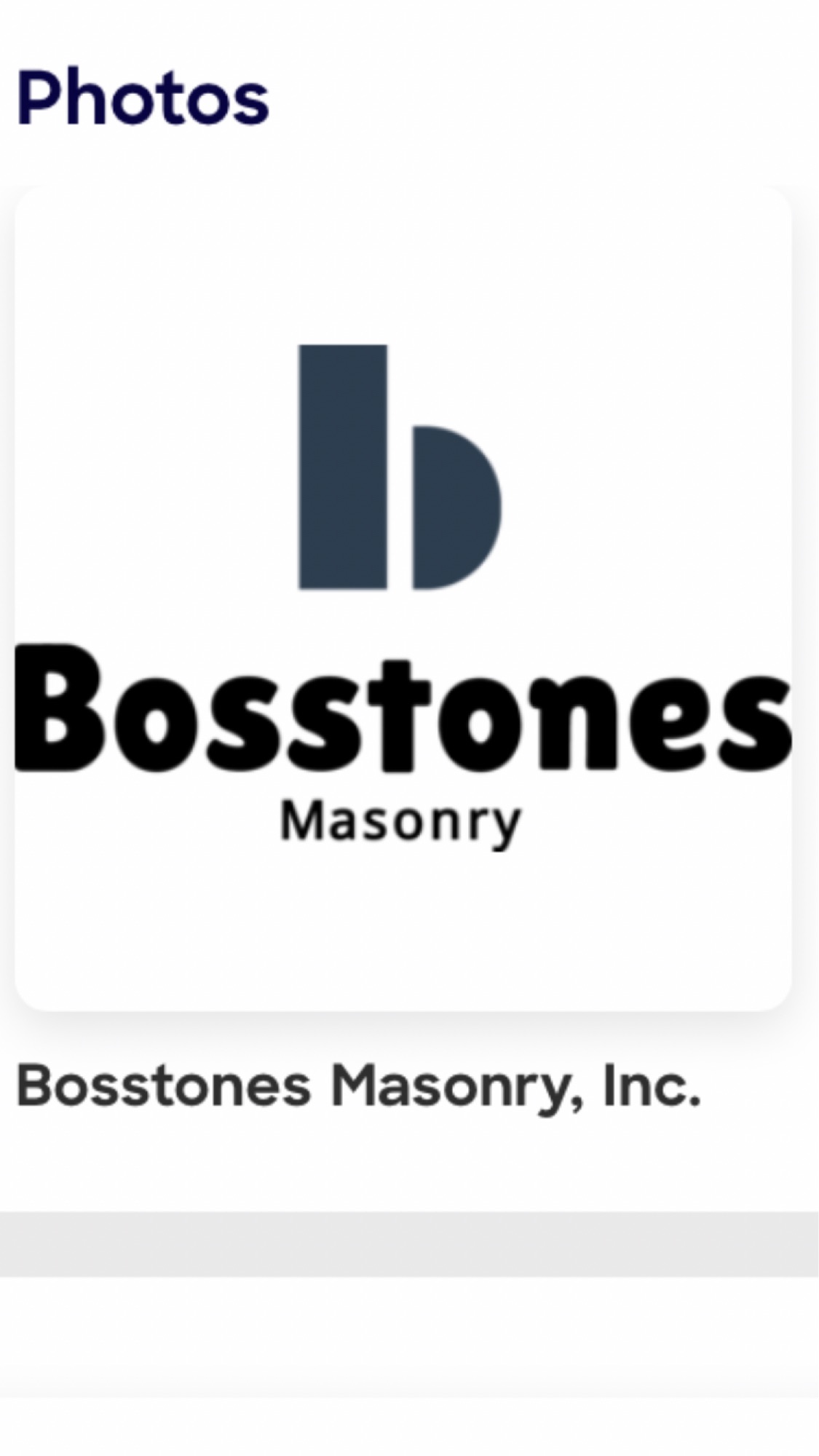 Bosstones Masonry, Inc. Logo