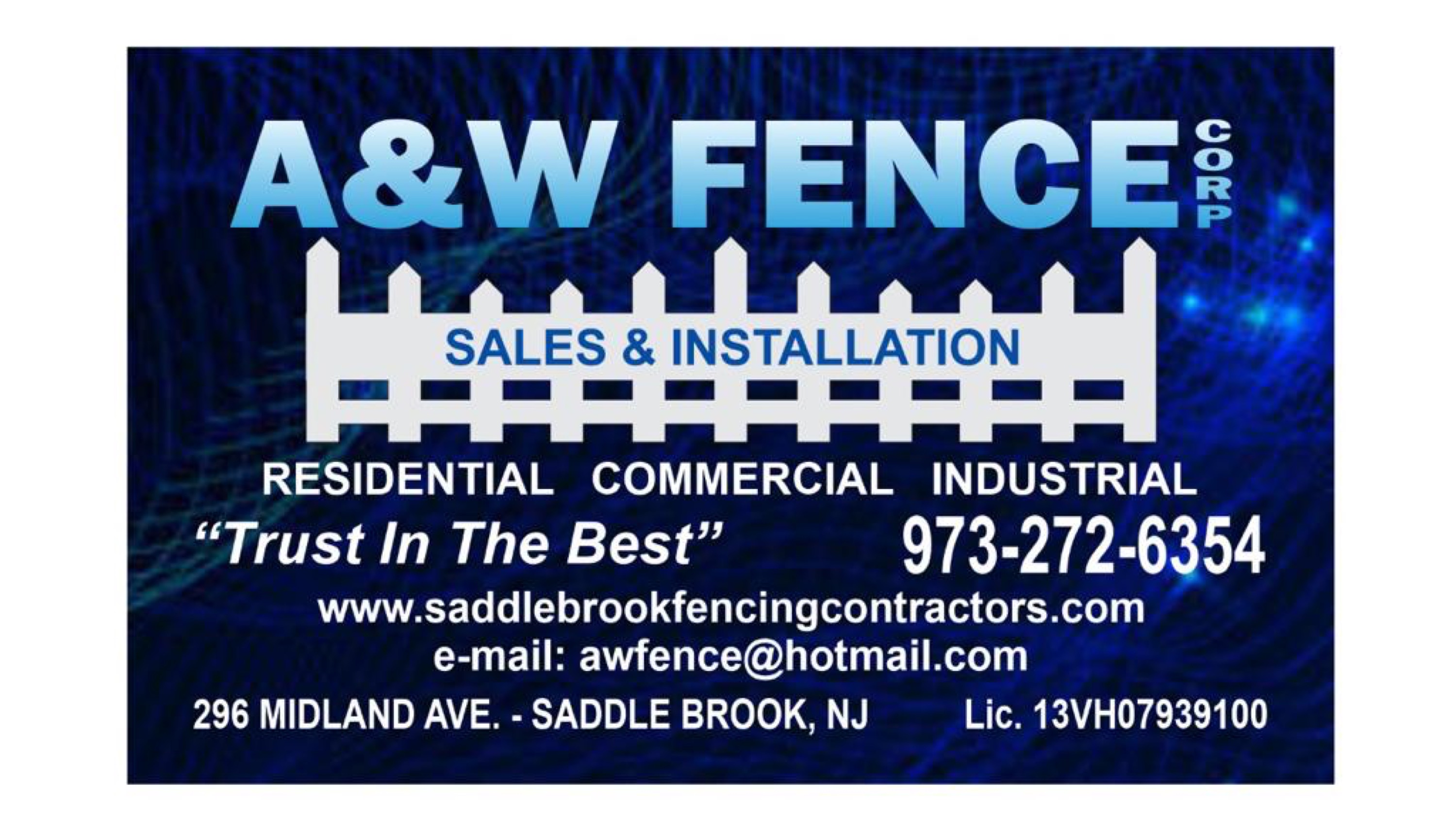 A&W Fence Corp. Logo