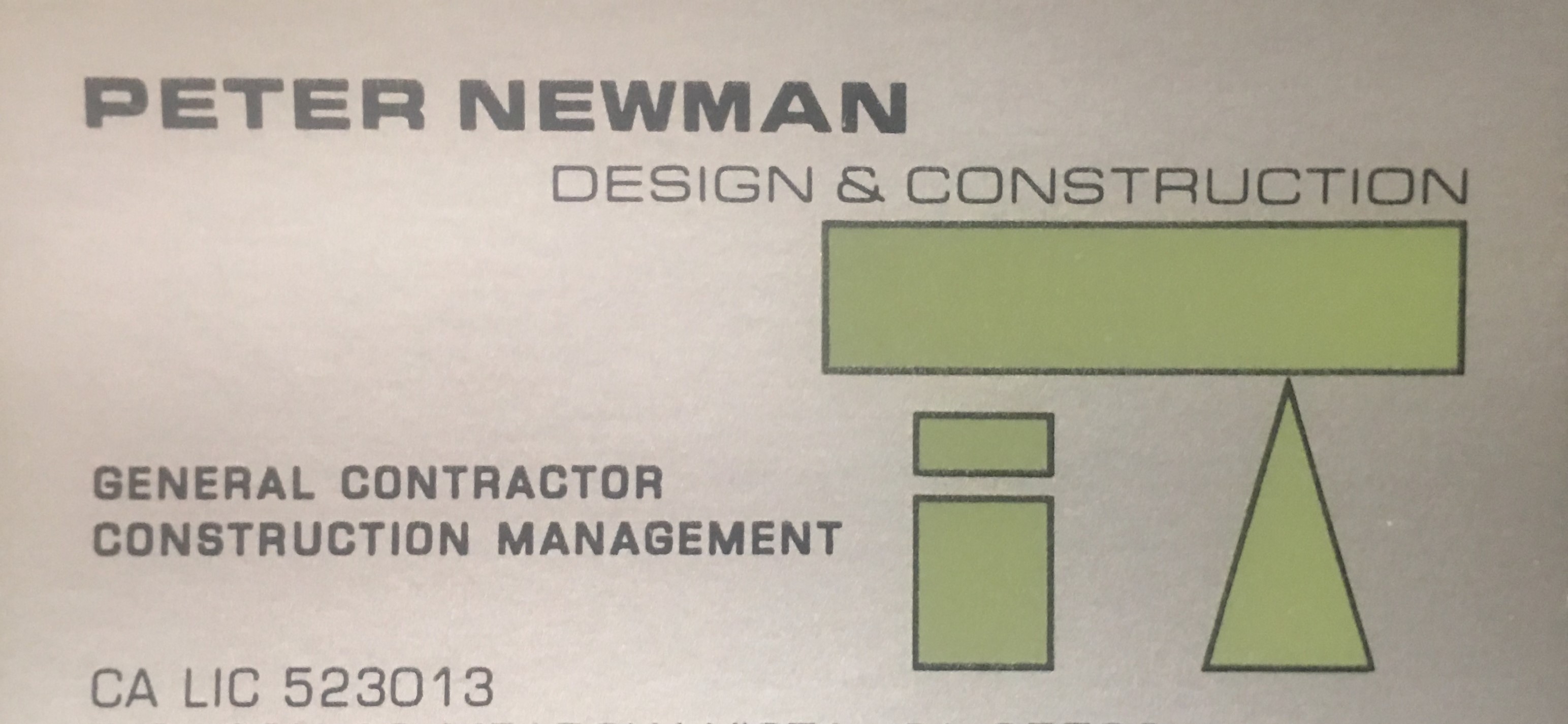 Peter Newman Design and Construction Logo