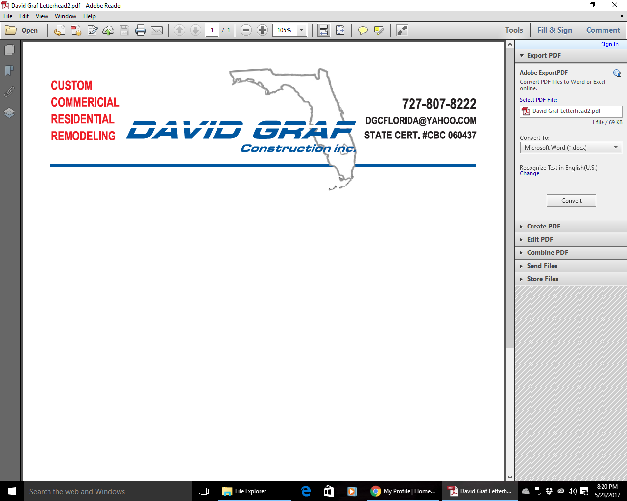 David Graf Construction, Inc. Logo