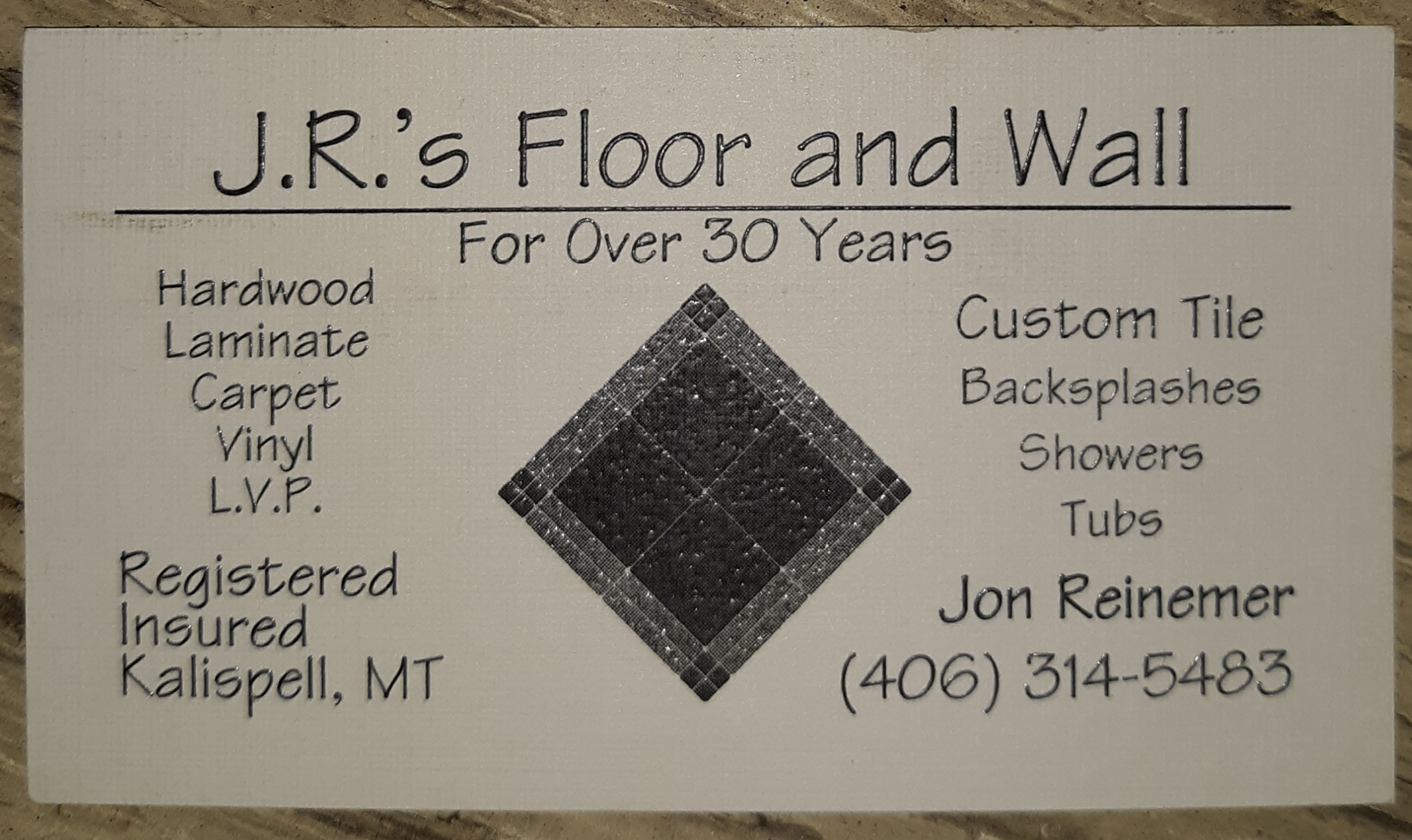 J.R.'s Floor and Wall Logo