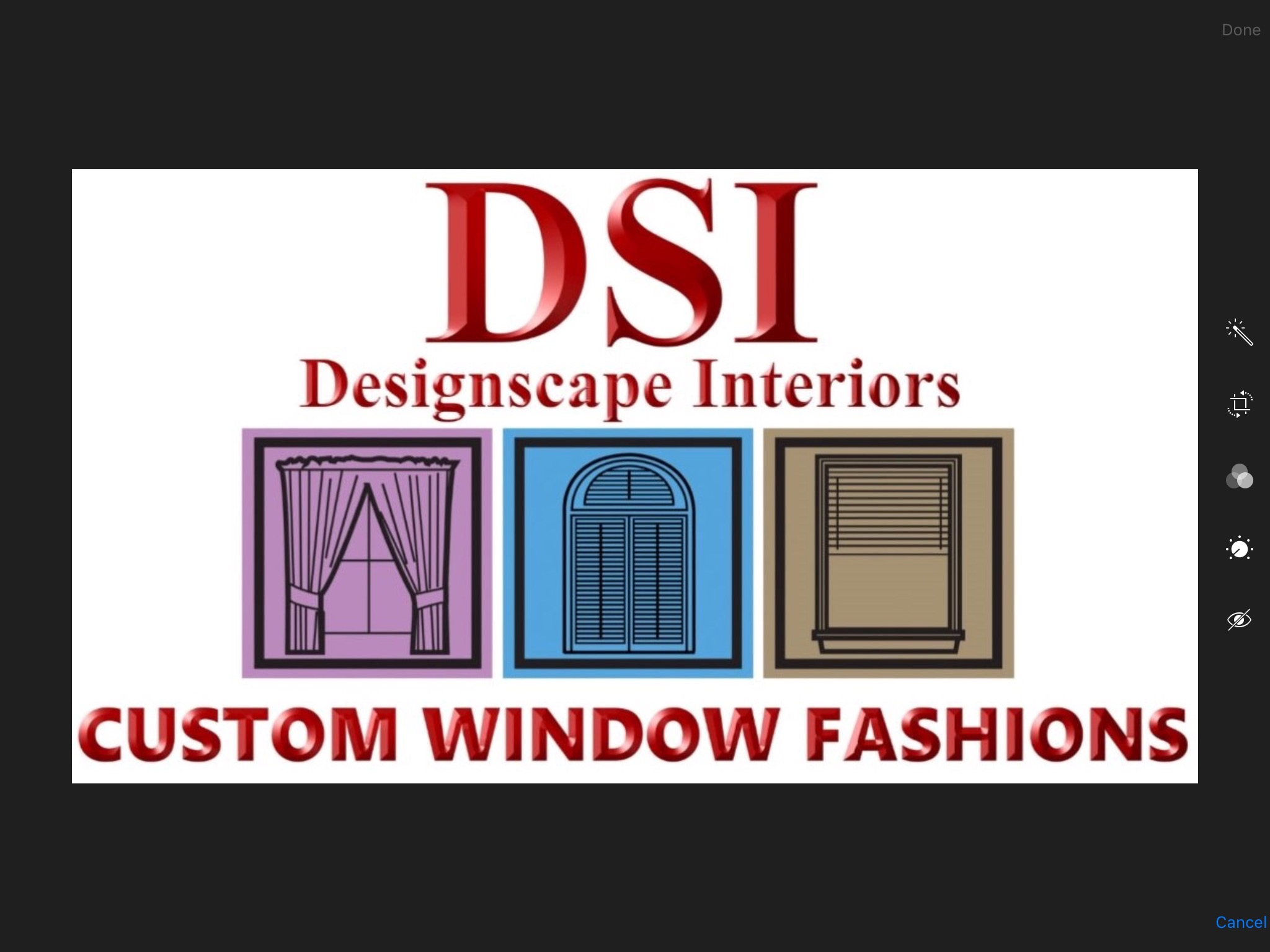 Designscape Interiors Custom Window Fashion Logo